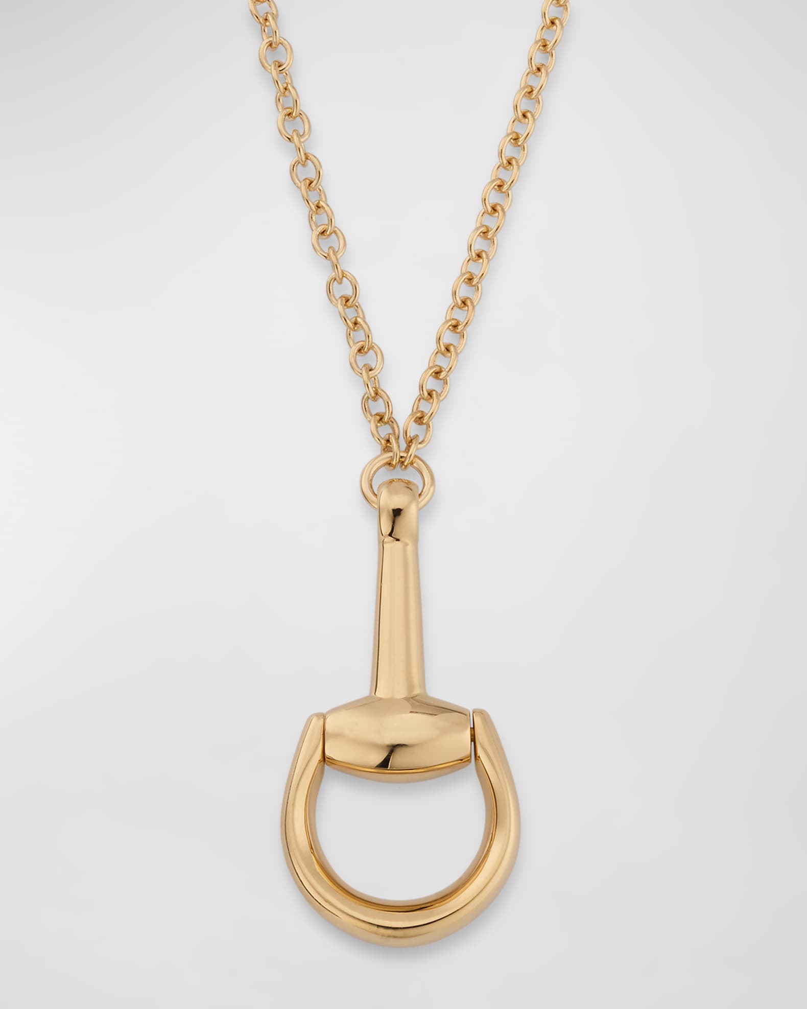 18K Yellow Gold Horsebit Necklace 0