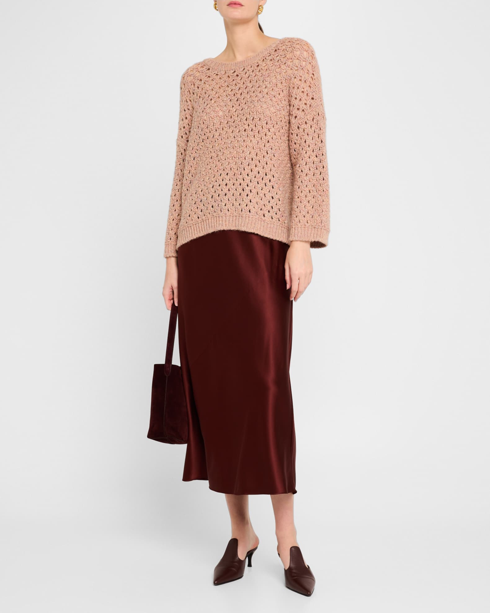 Open-Knit Alpaca Wool Sweater 1
