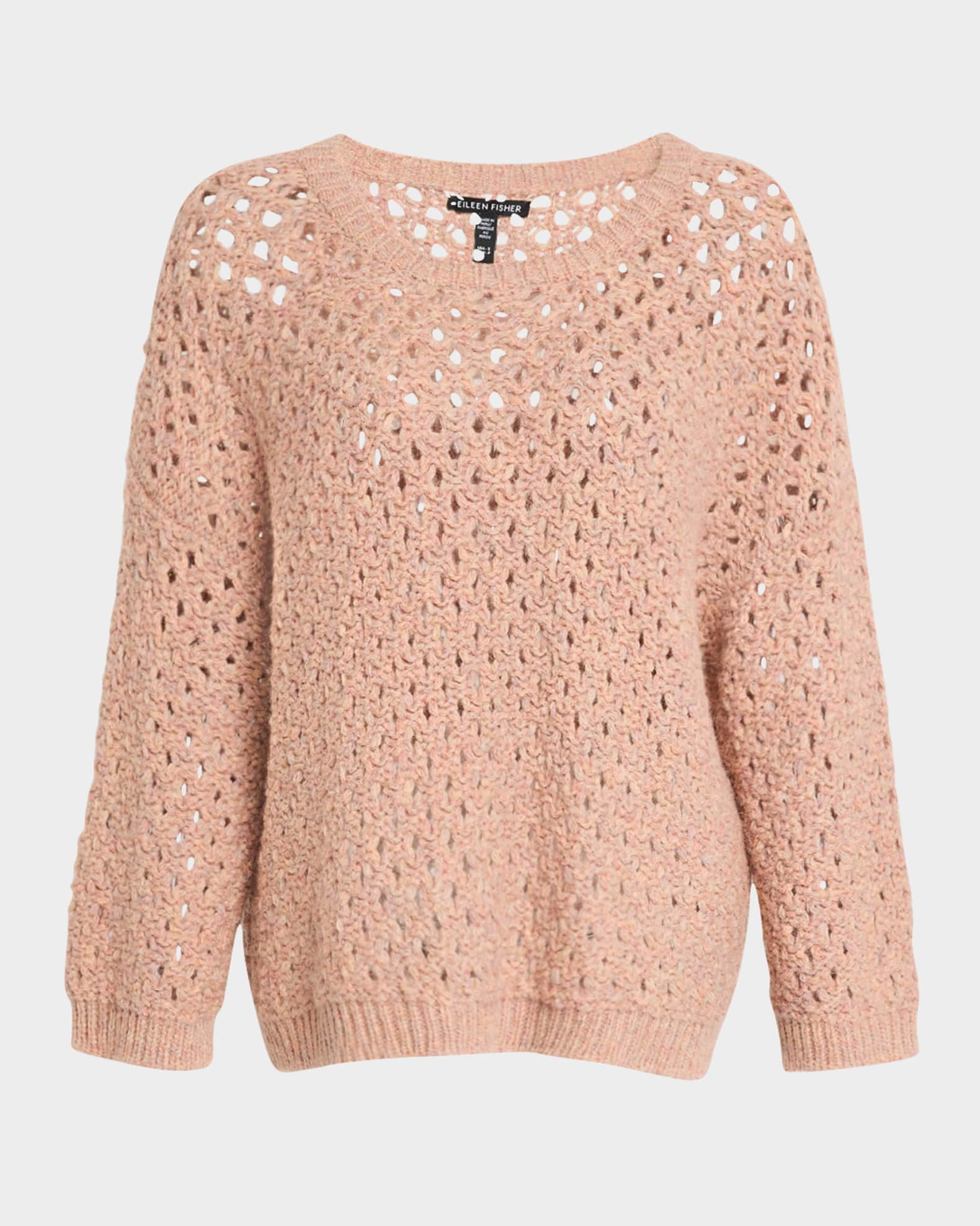 Open Knit Alpaca Wool Sweater