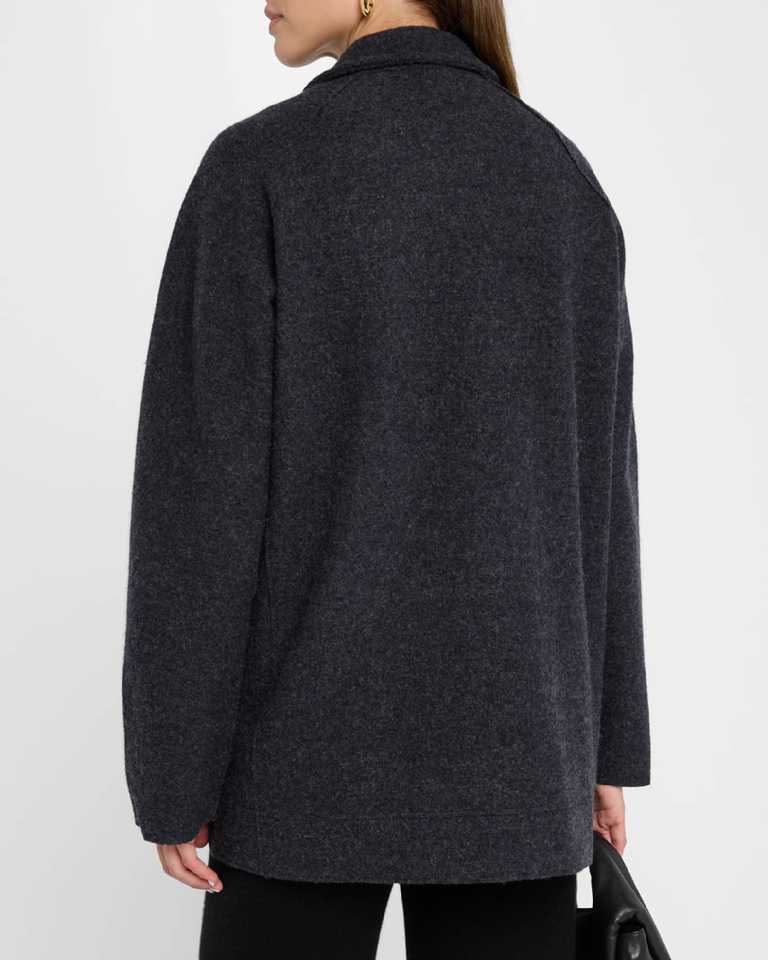Eileen fisher boiled wool moto jacket online