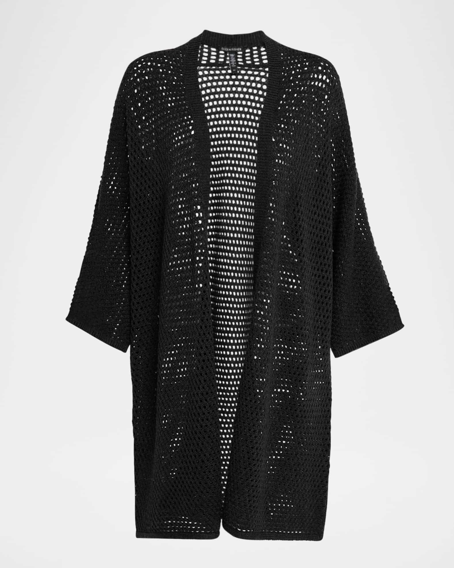 Eileen Fisher Open Knit Merino Wool Cardigan Neiman Marcus