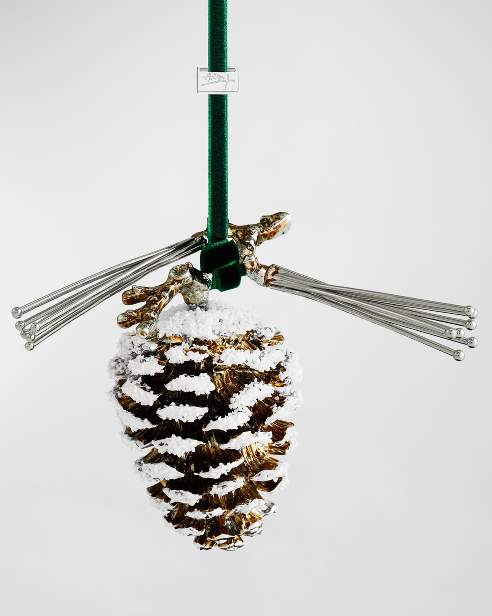Pine Cone Snowy Christmas Ornament 1