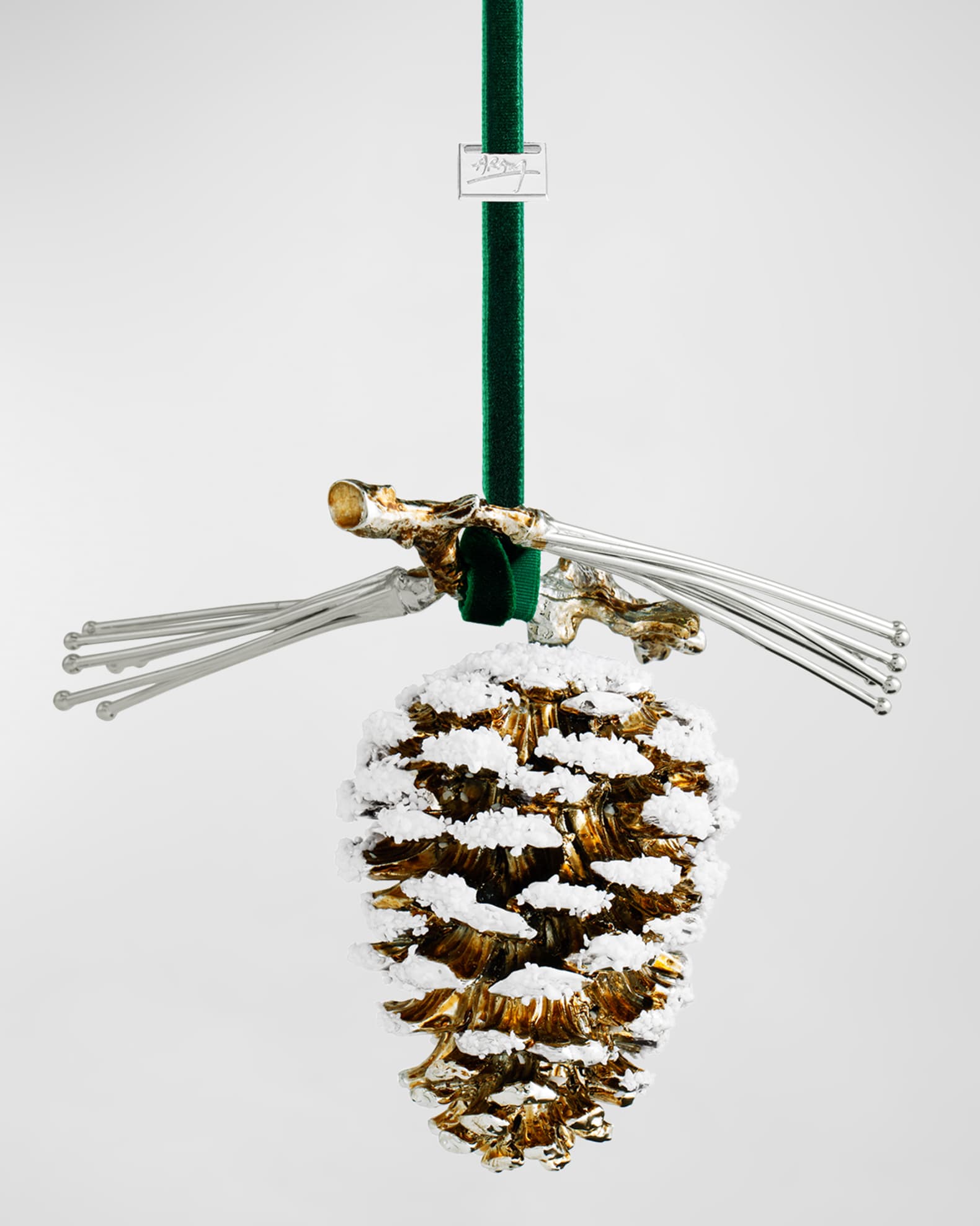 Pine Cone Snowy Christmas Ornament 0