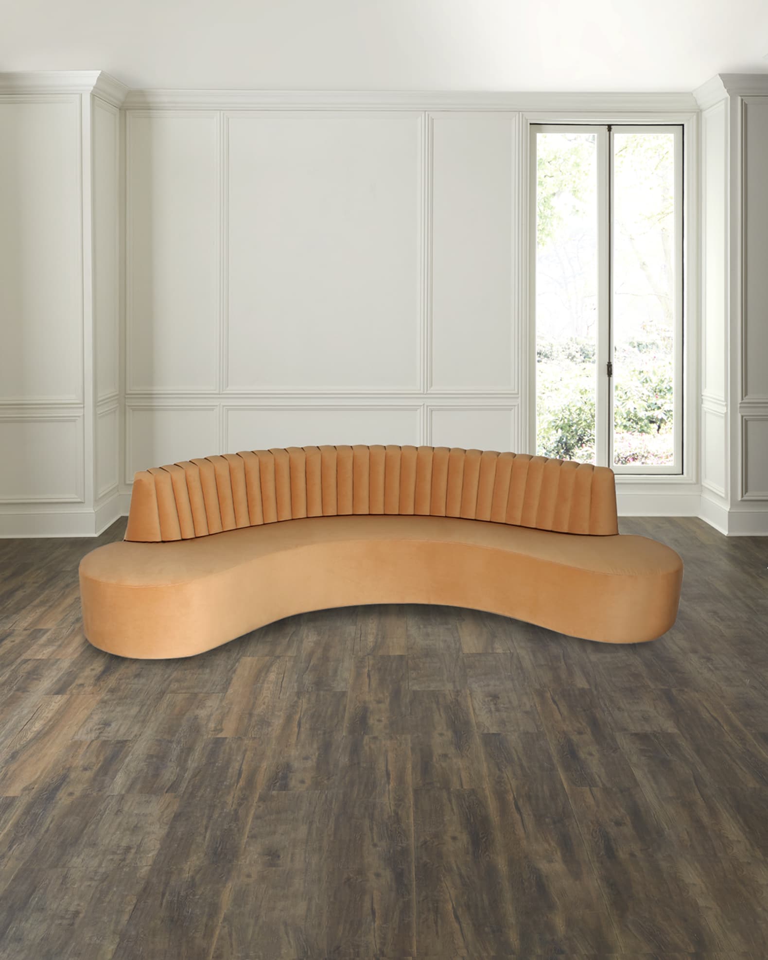 Kayla Velvet Sofa, 135" 0