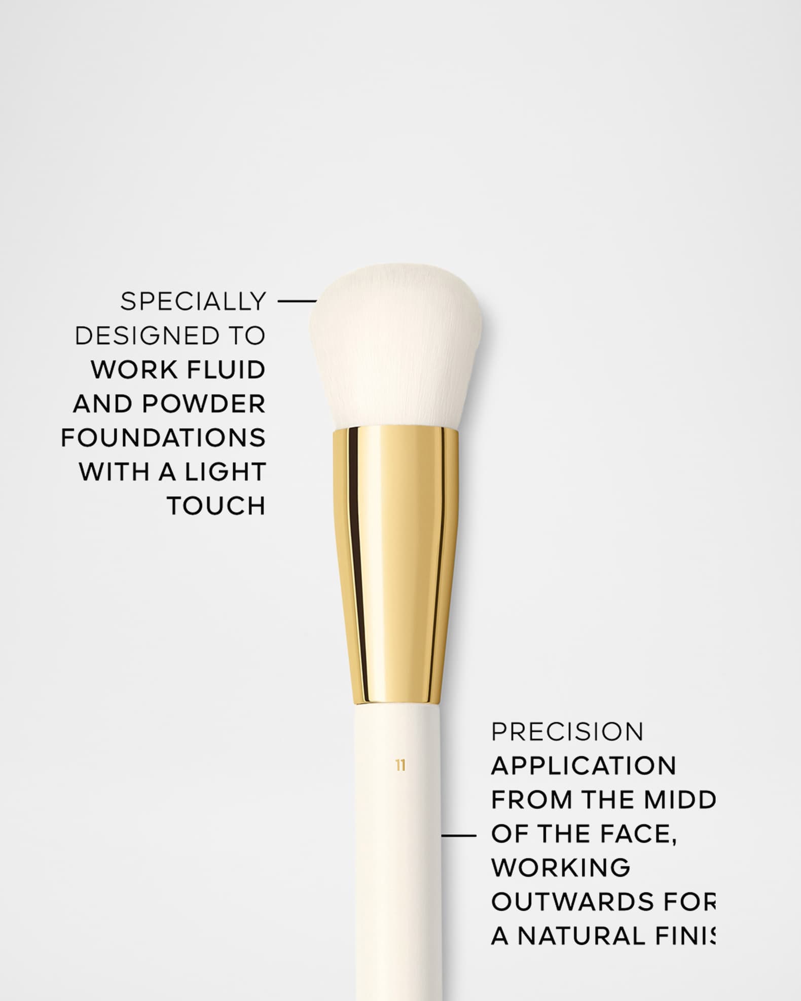 No 11 Fluid & Powder Foundation Face Brush 1