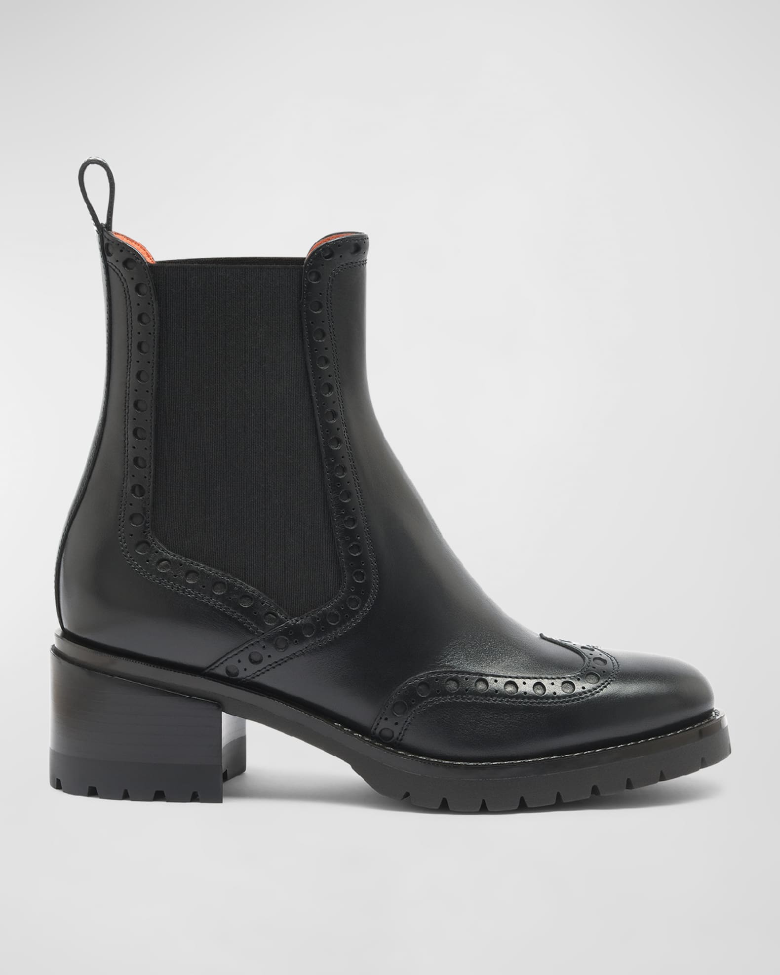 Hagar Brogue Wing-Tip Chelsea Boots 0