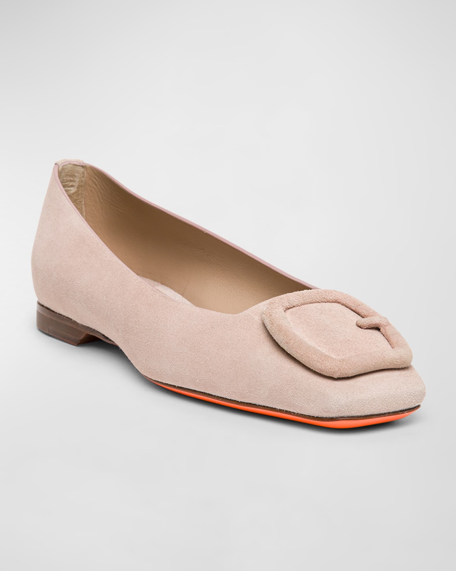 Maya Suede Buckle Ballerina Flats 1