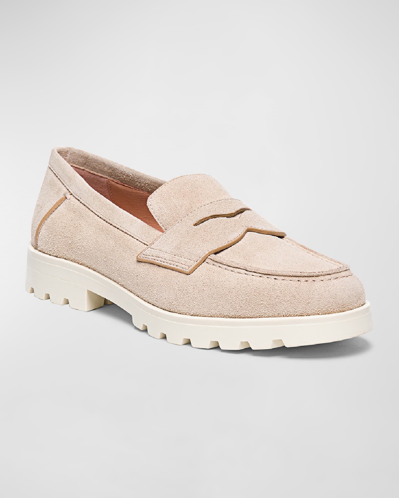 Sporty Suede Penny Loafers 1