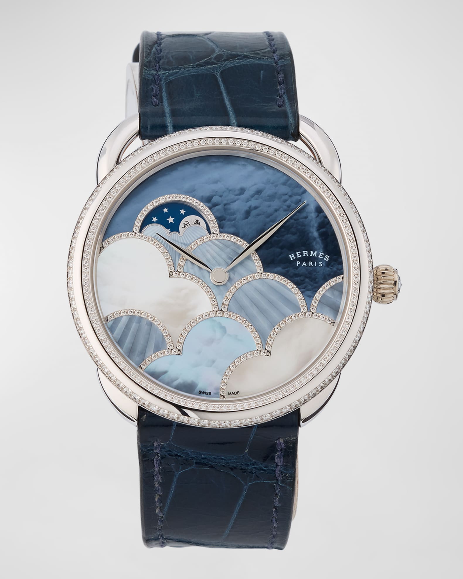 Hermes Arceau Petite Lune Dans Les Nuages Watch, 38mm Neiman Marcus