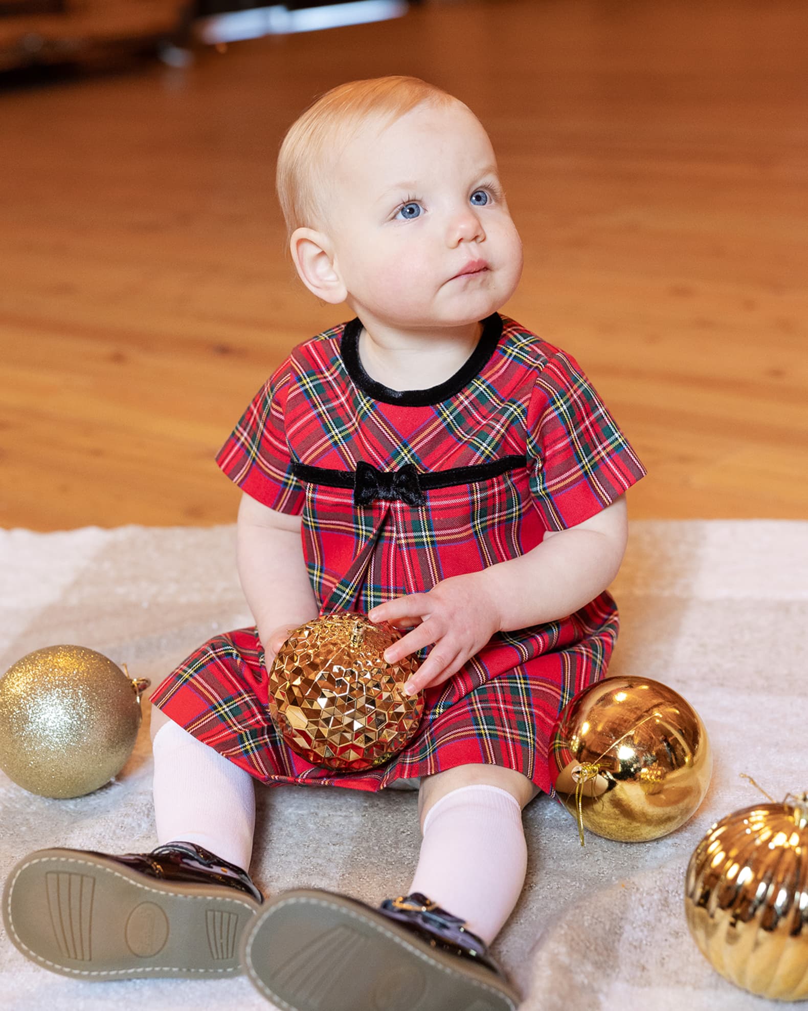 Velvet plaid dress outlet