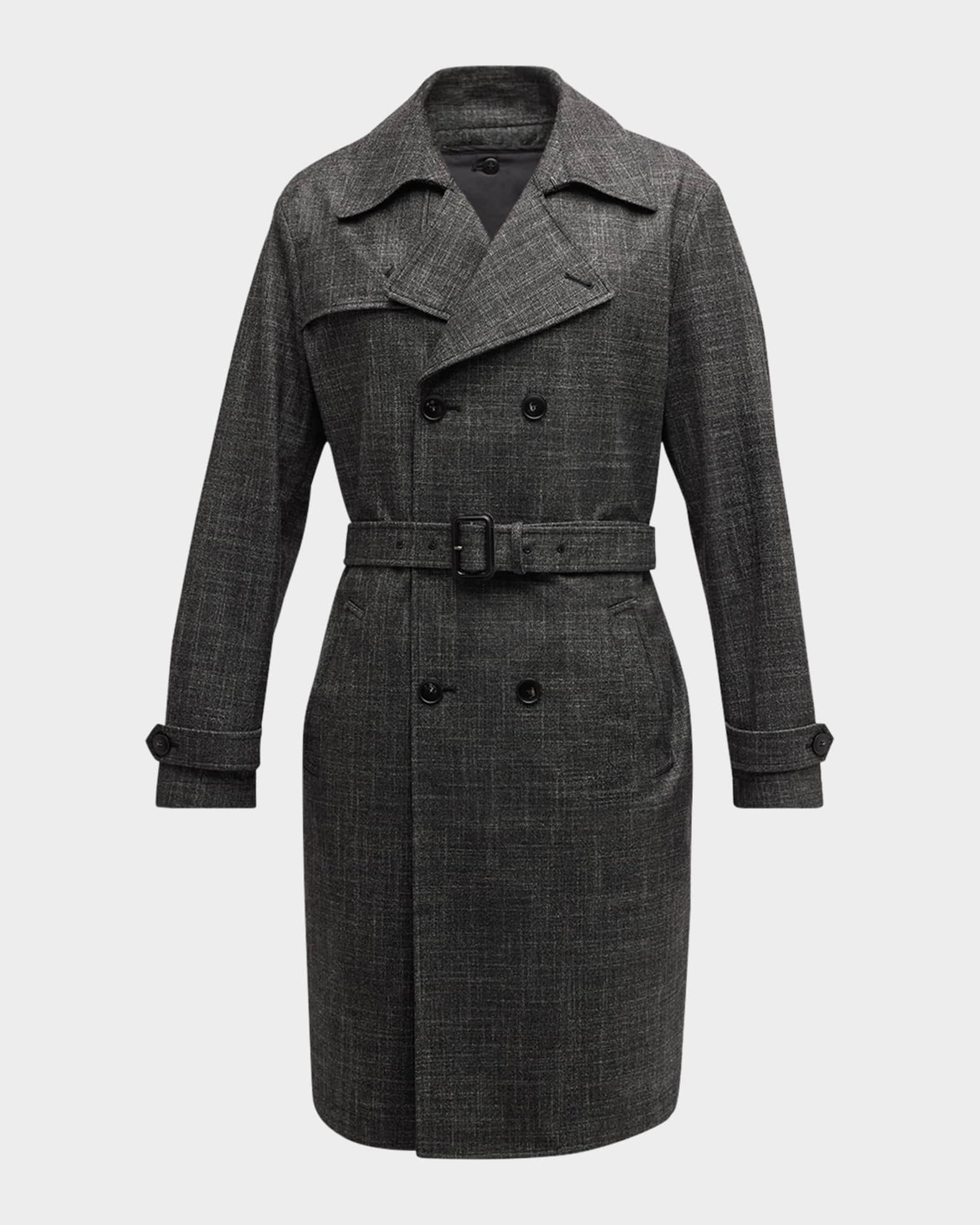 Canali Men s 90th Anniversary Melange Trench Coat Neiman Marcus