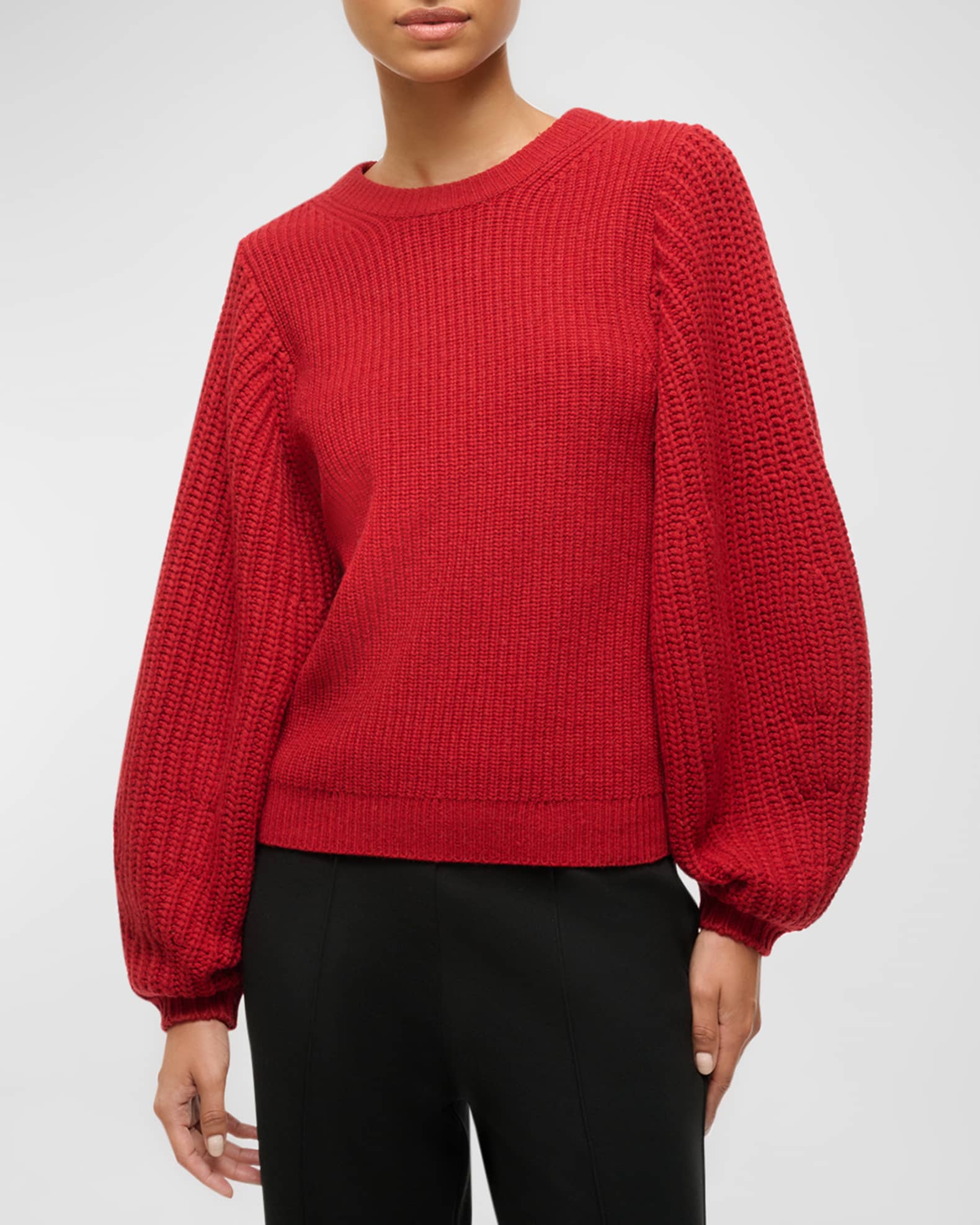 Aura Balloon-Sleeve Sweater 0