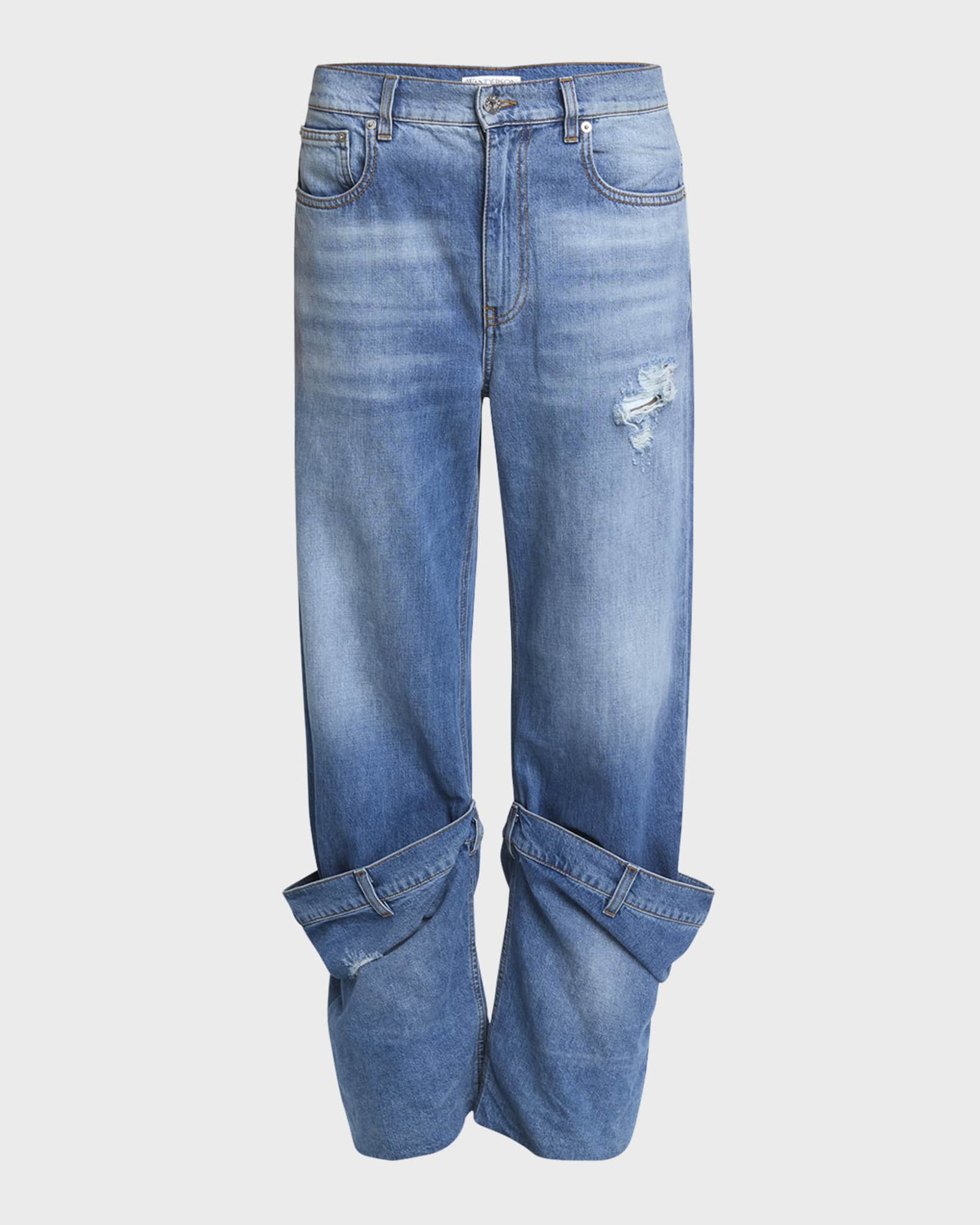 Distressed Bucket Jeans 0