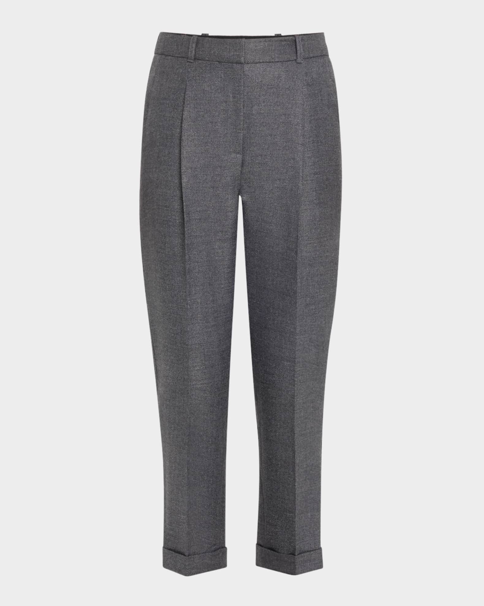 Wool-Blend Carrot Pants 0