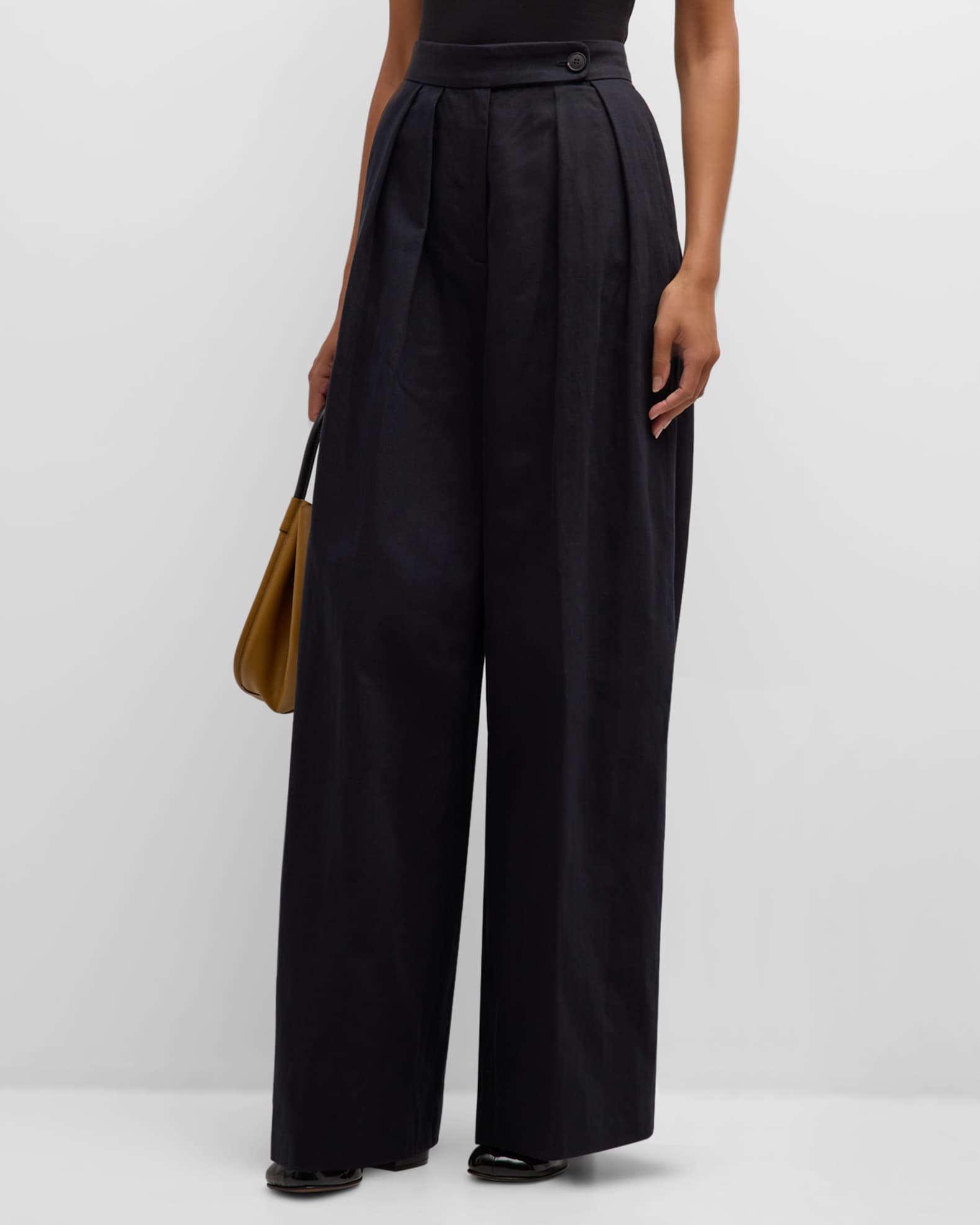 Dries Van Noten Pamplona Pleated Wide Leg Pants Neiman Marcus