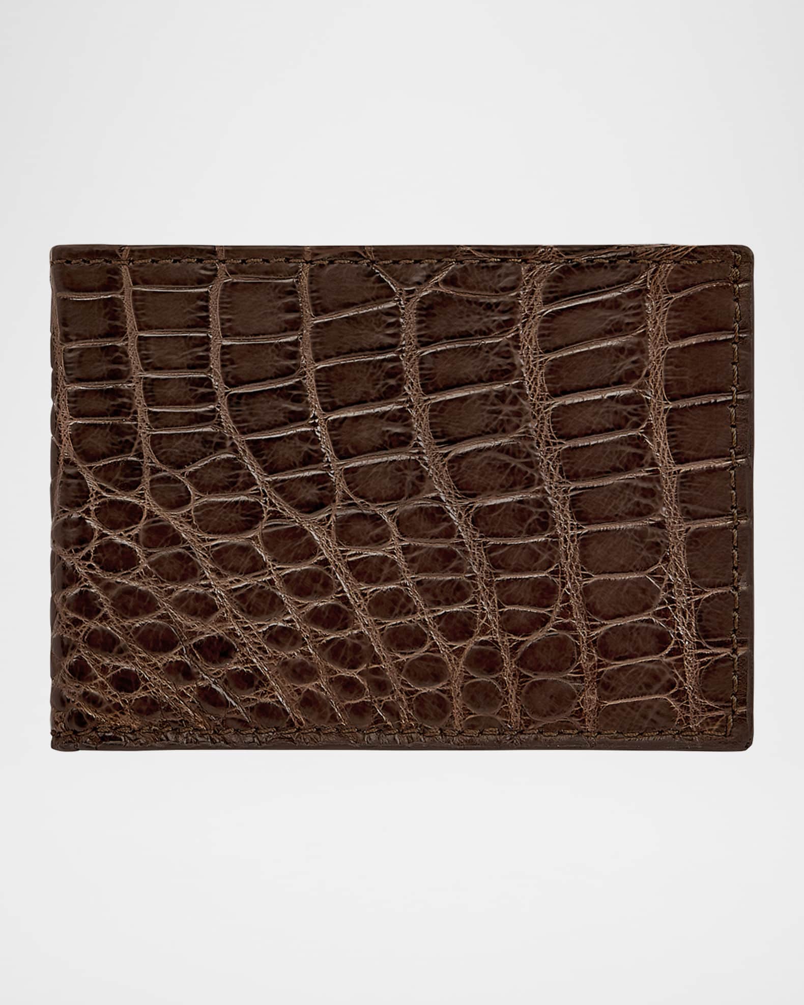Men's Alligator Leather Slim Bifold Wallet 0