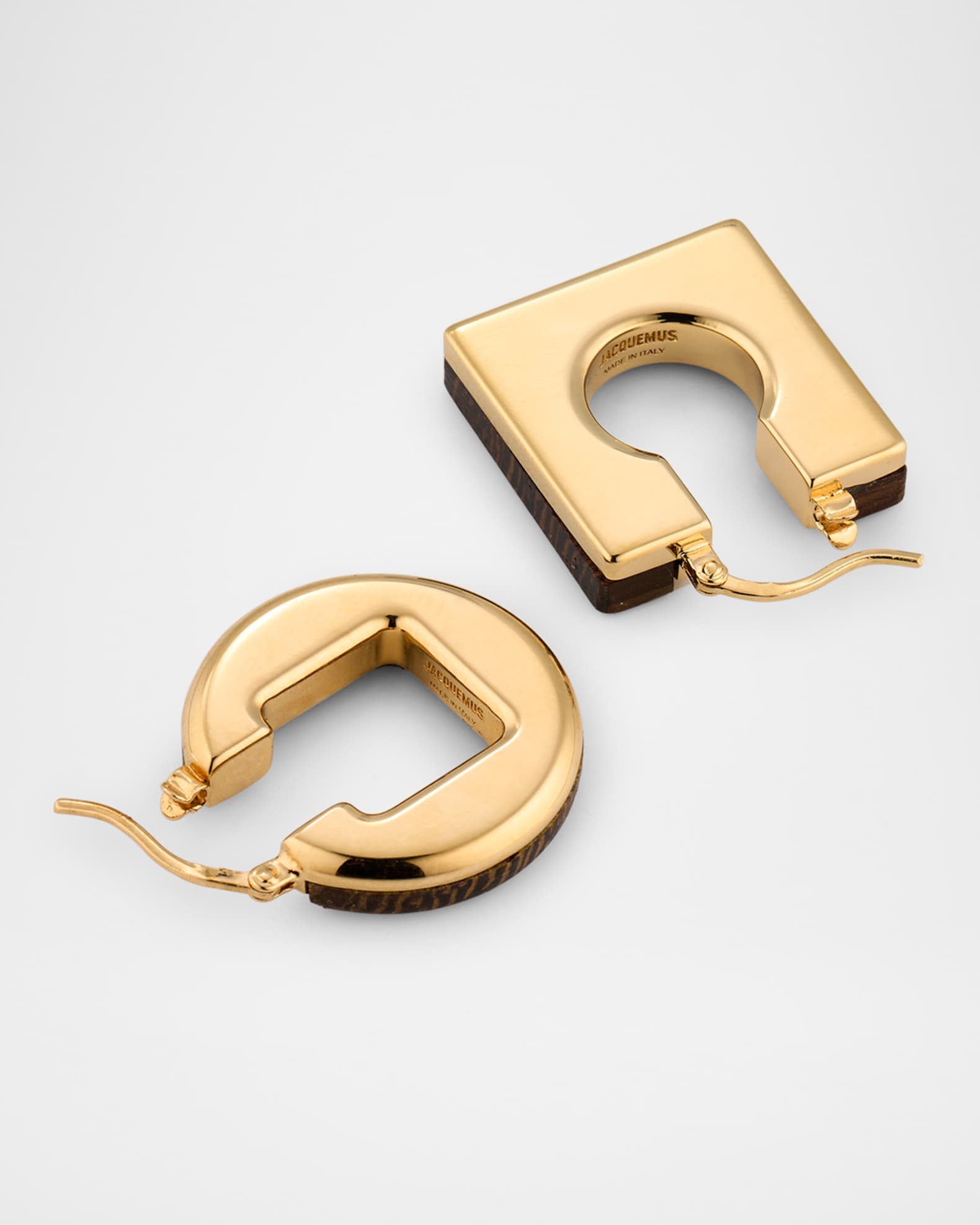 Jacquemus Les Boucles Rond Carre Earrings | Neiman Marcus