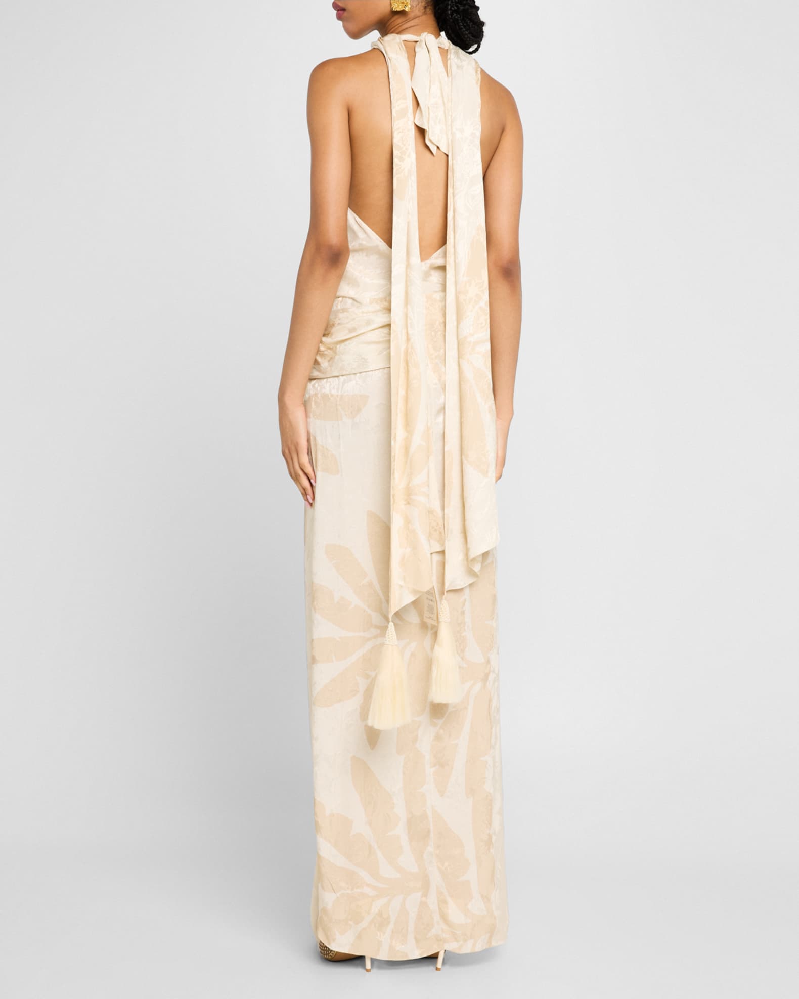 【スーパーセール】 Halter Plunging Counts Summer Ortiz Johanna Maxi With Dress スニーカー