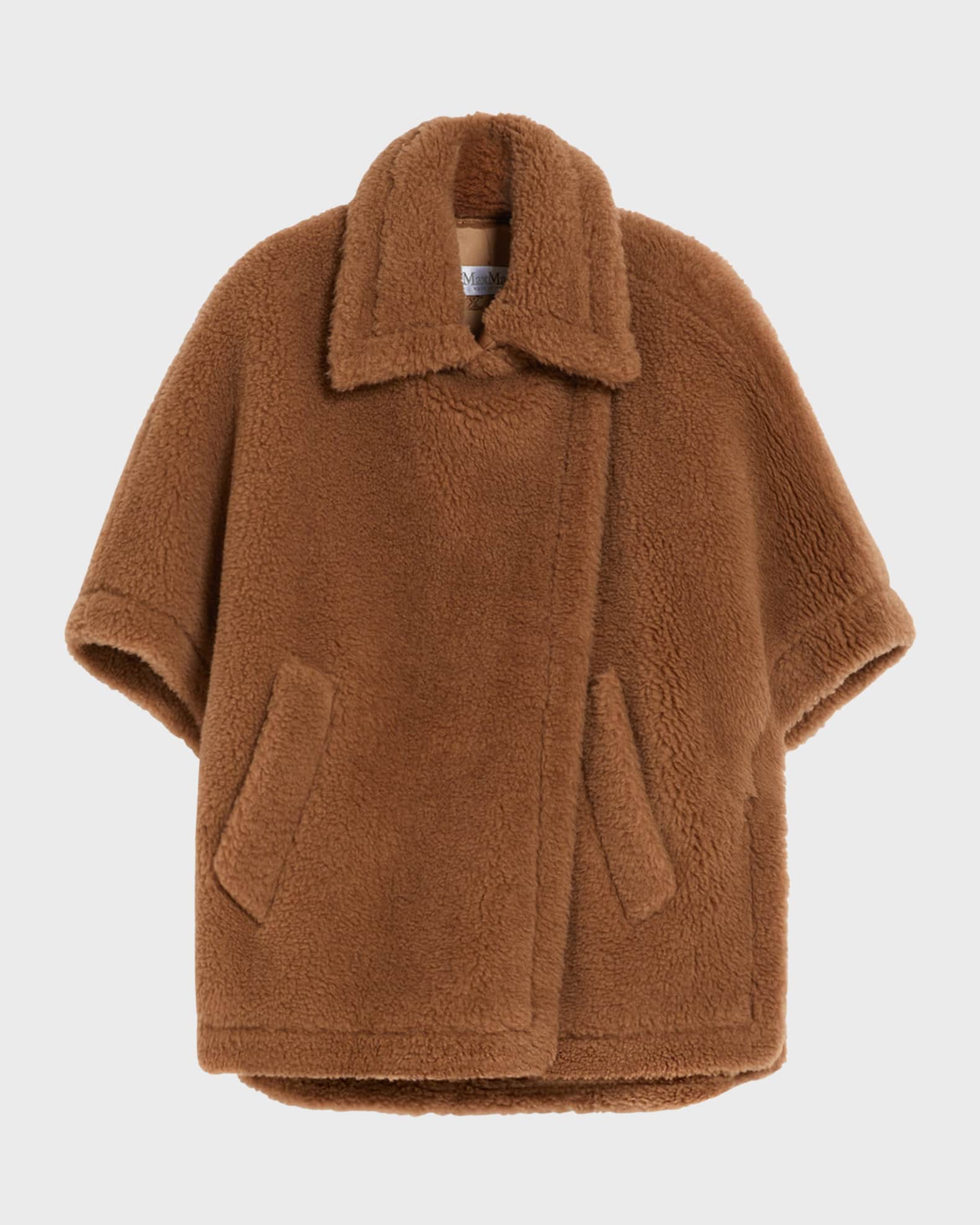 Max Mara Tebe Camel Wool Teddy Cape