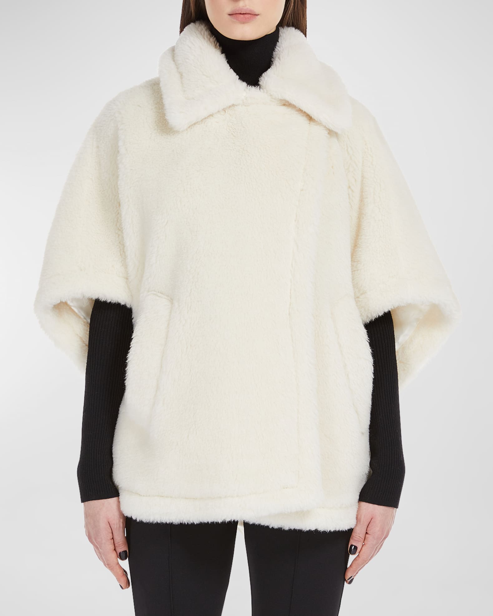 Tebe Alpaca Wool & Silk Cape  0