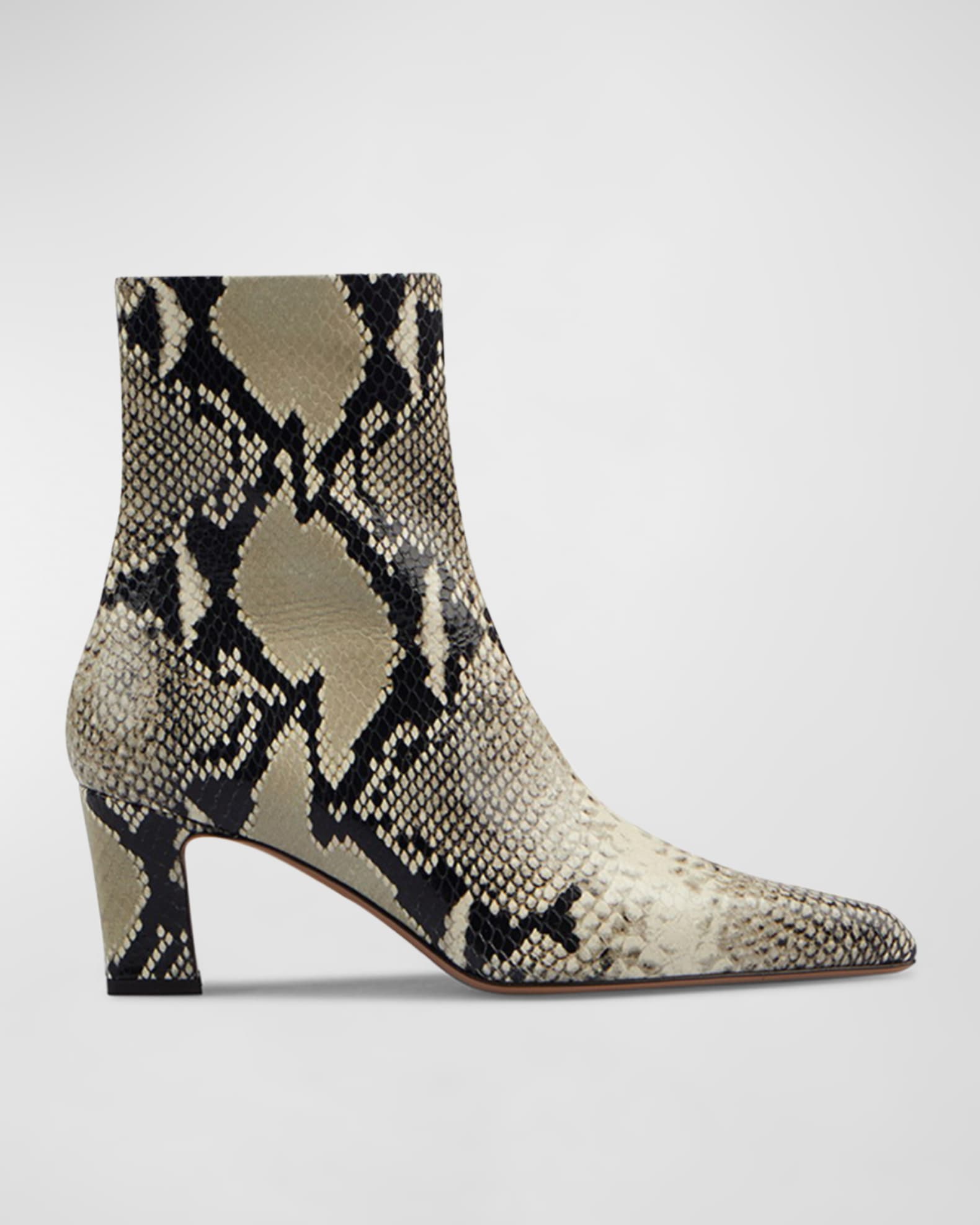 Paris Texas Jude Snake Print Leather Ankle Boots Women s 39.5EU Boots Ankle Boots Booties