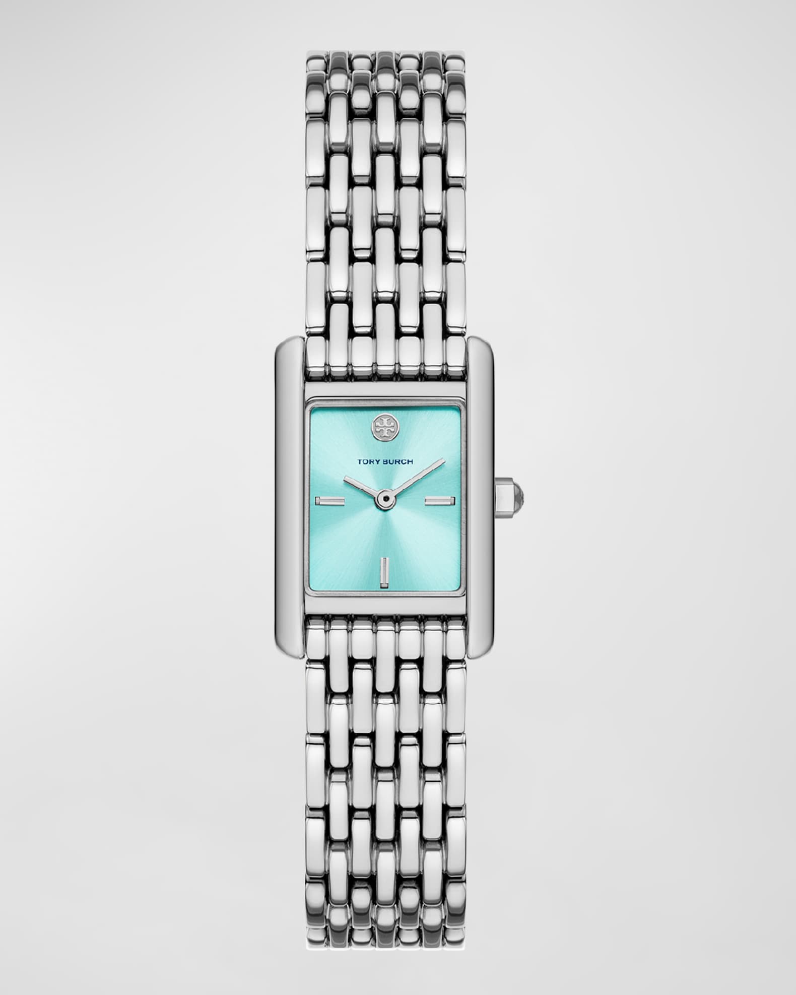 Tory Burch Mini Eleanor Watch in Stainless Steel Neiman Marcus