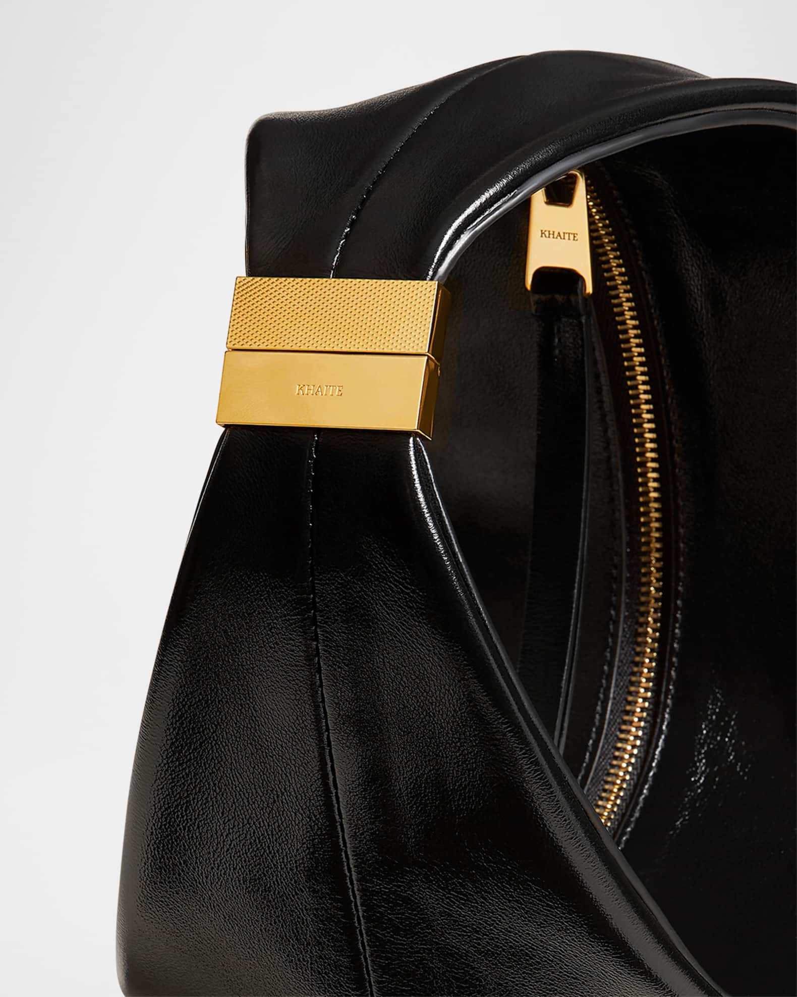 Khaite Olivia Small Leather Shoulder Bag | Neiman Marcus