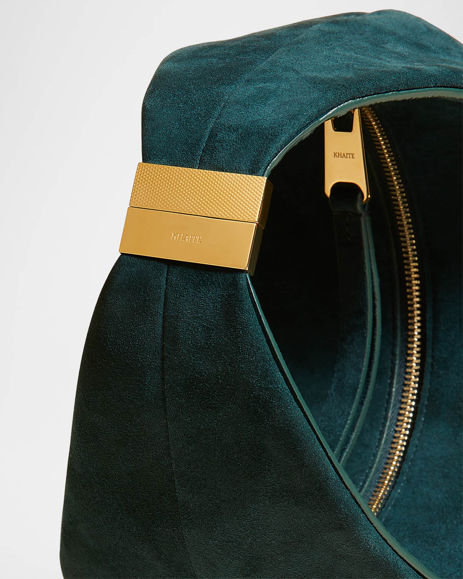 【KHAITE】オリビアスモールスエードハンドバッグ Khaite Olivia Small Suede Shoulder Bag | Neiman Marcus