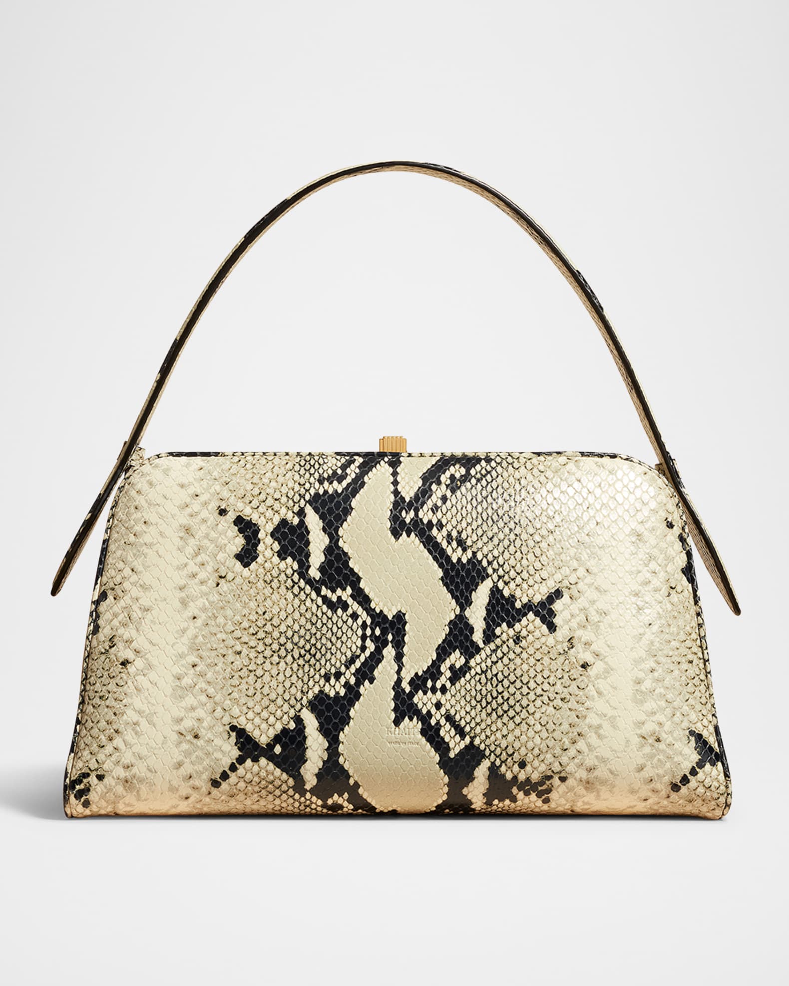Cate Python-Embossed Leather Top-Handle Bag 0