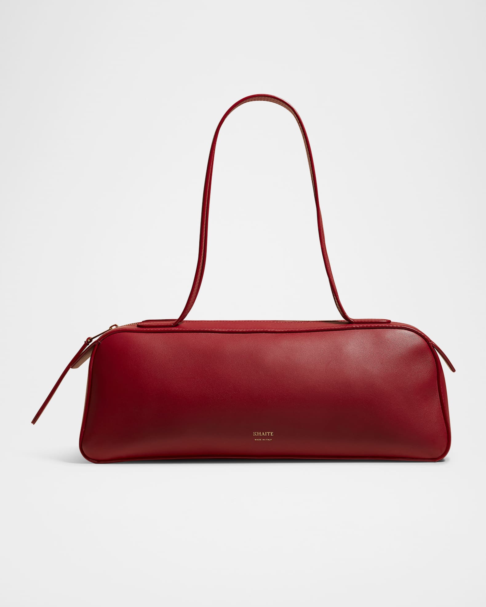 Khaite Simona Zip Leather Shoulder Bag | Neiman Marcus