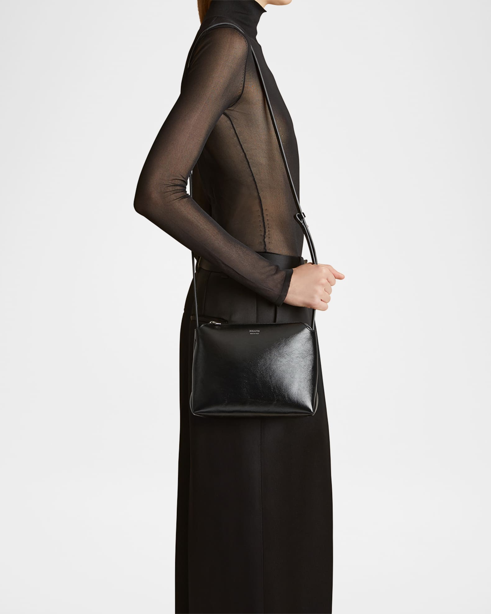 Lina Medium Crackled Patent Crossbody Bag 1
