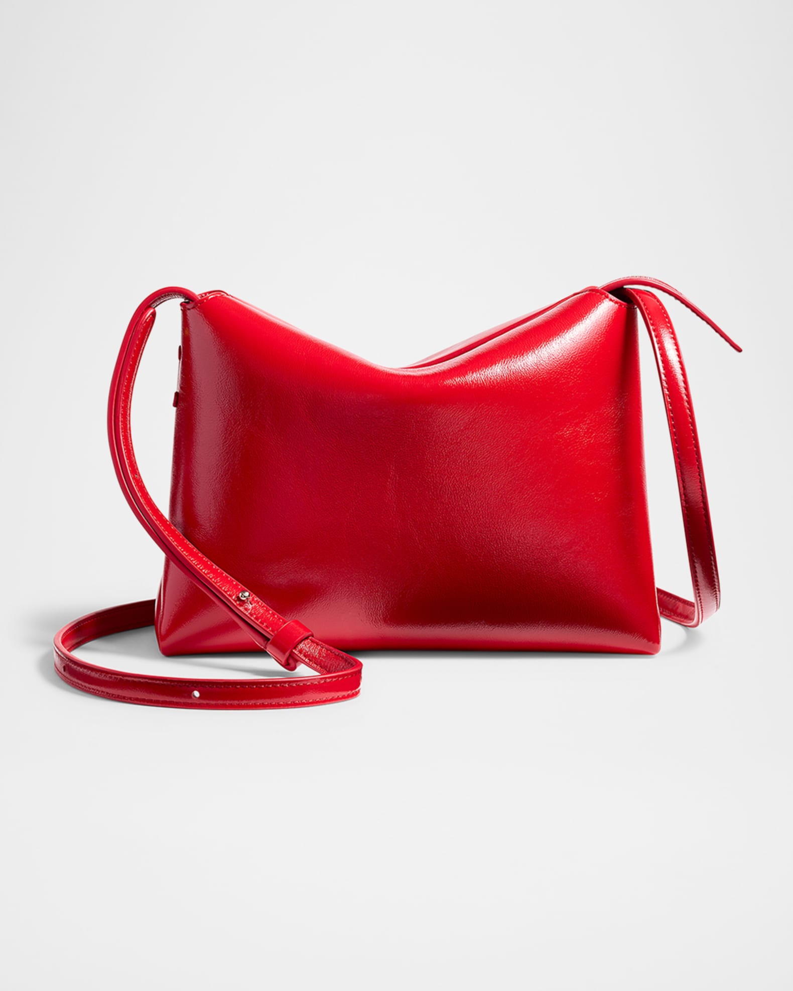 Khaite Lina Medium Crackled Patent Crossbody Bag | Neiman Marcus