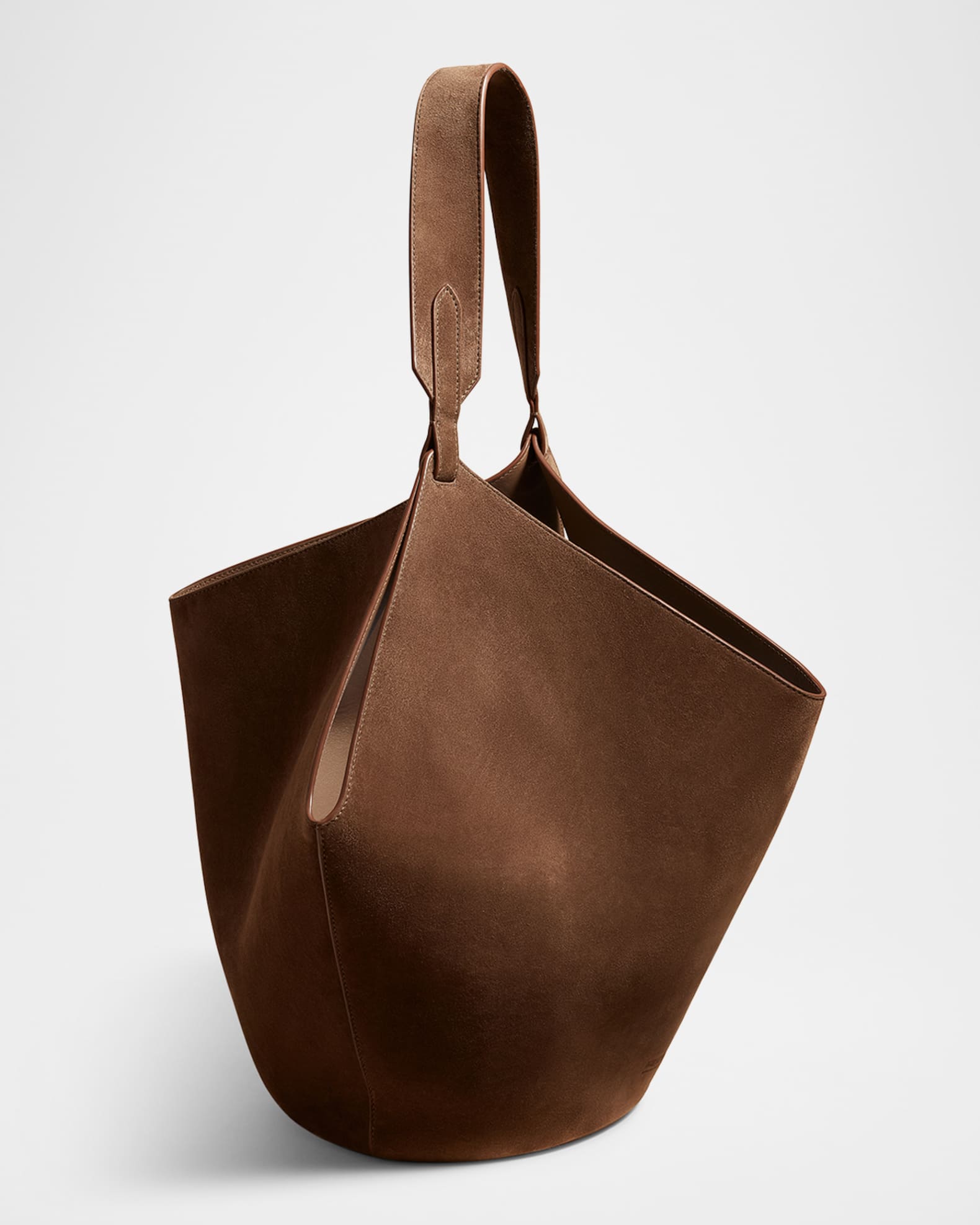 【VIP】KHAITE ミディアム ロータス トート カーフスキンレザー Khaite Lotus Medium Calfskin Suede Tote Bag | Neiman Marcus