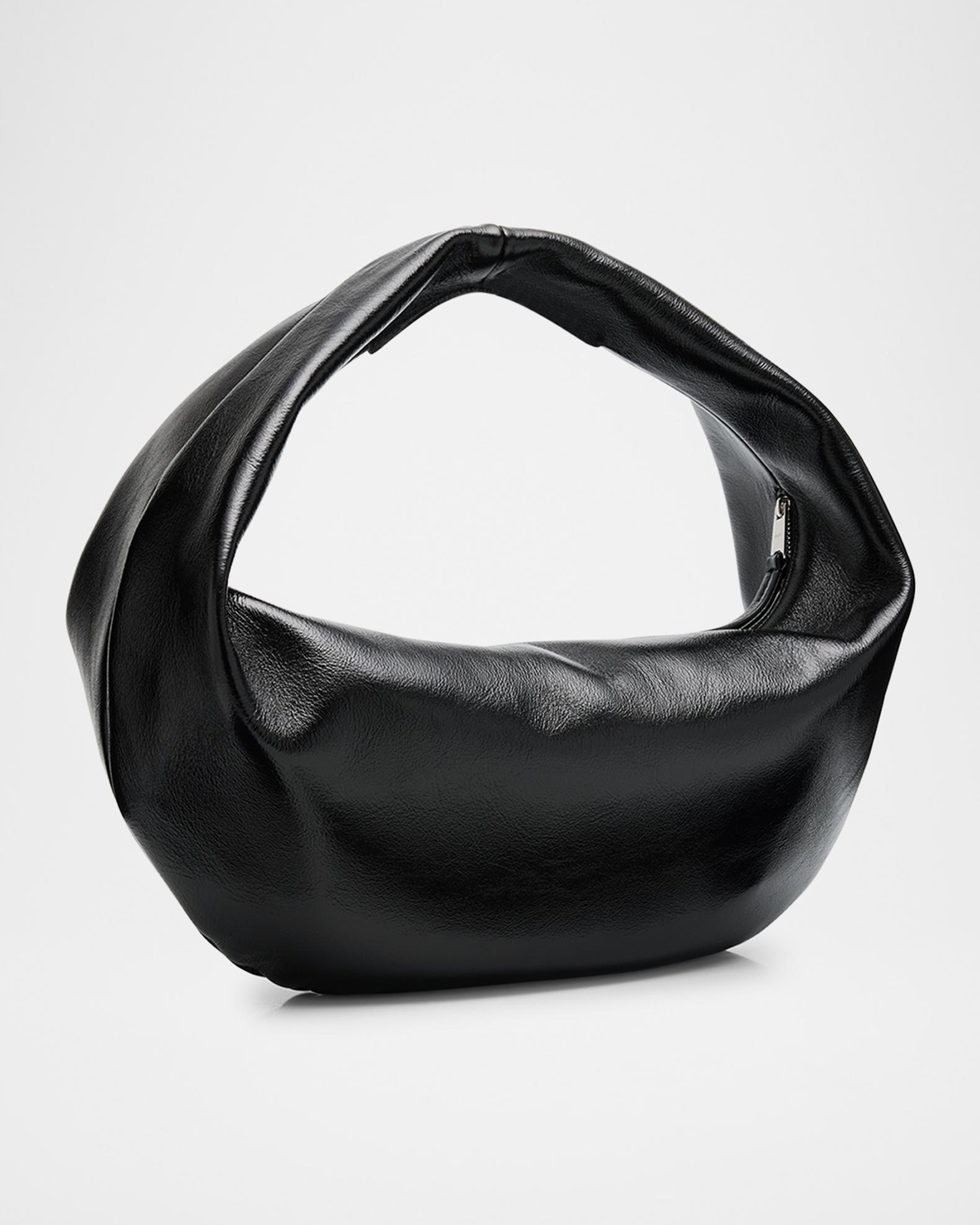 Khaite Olivia Medium Crackle Patent Hobo Bag | Neiman Marcus