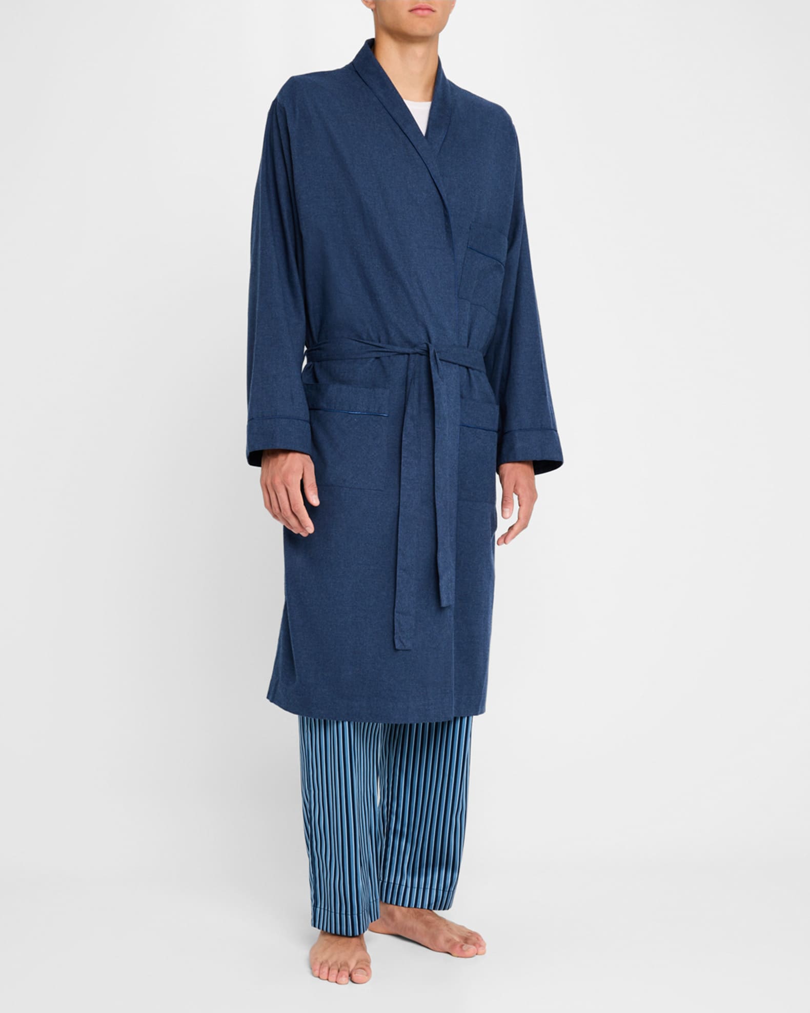Men's Brushed Flannel Robe 1
