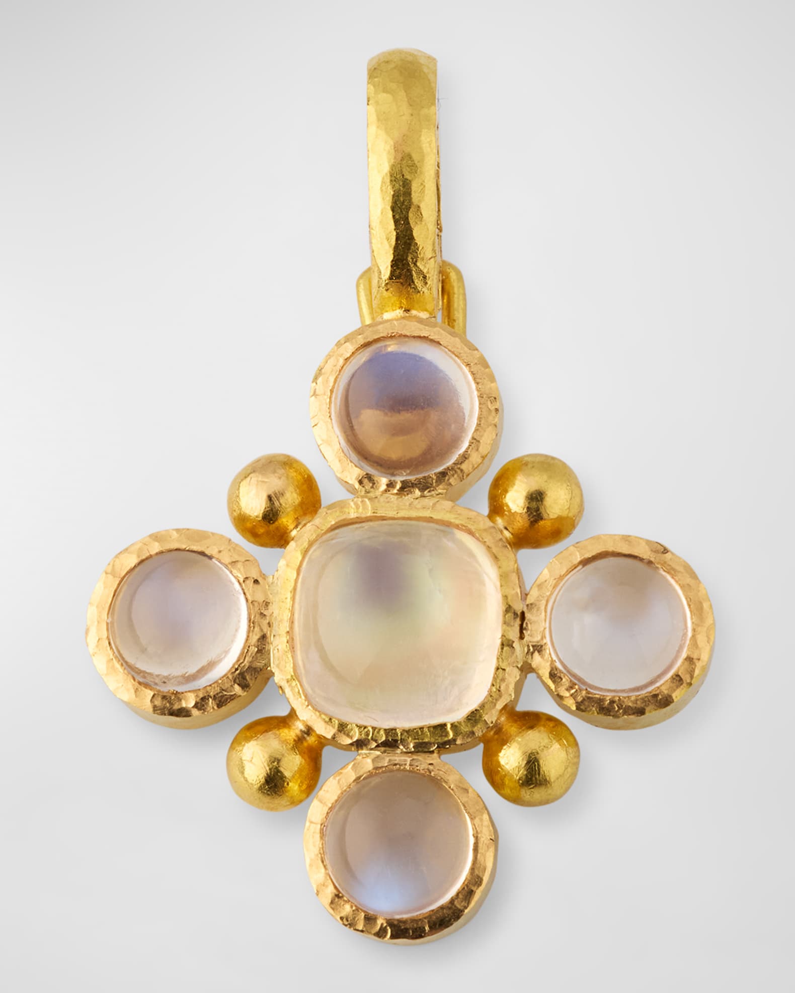 Yellow gold moonstone pendant cheap