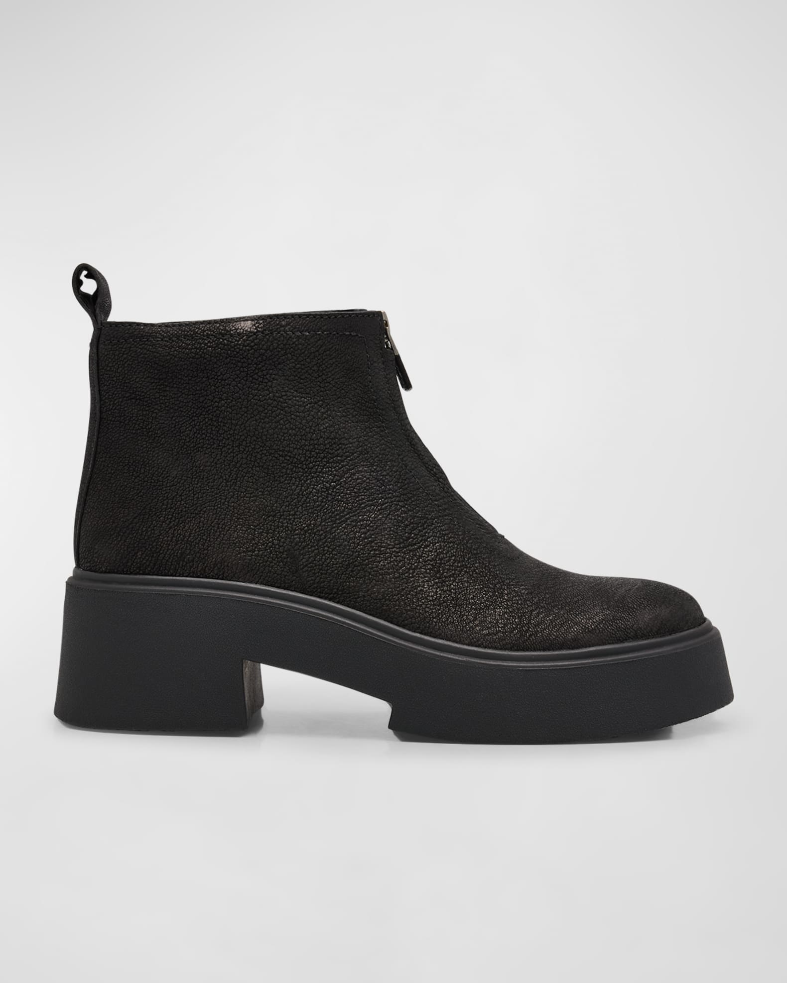 Eileen Fisher Orion Suede Zip Booties Neiman Marcus