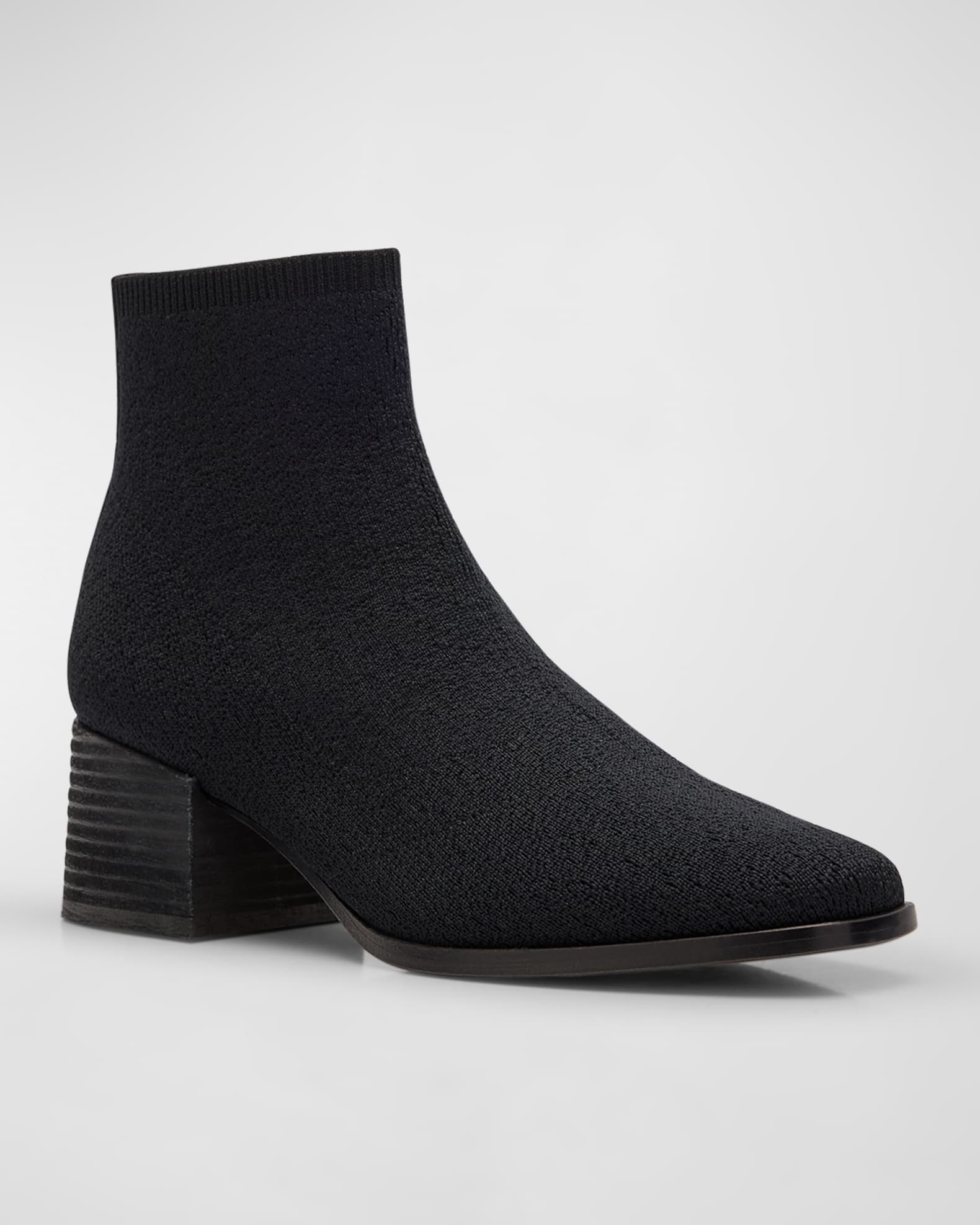 Eileen Fisher Paron Stretch Crepe Knit Booties Neiman Marcus