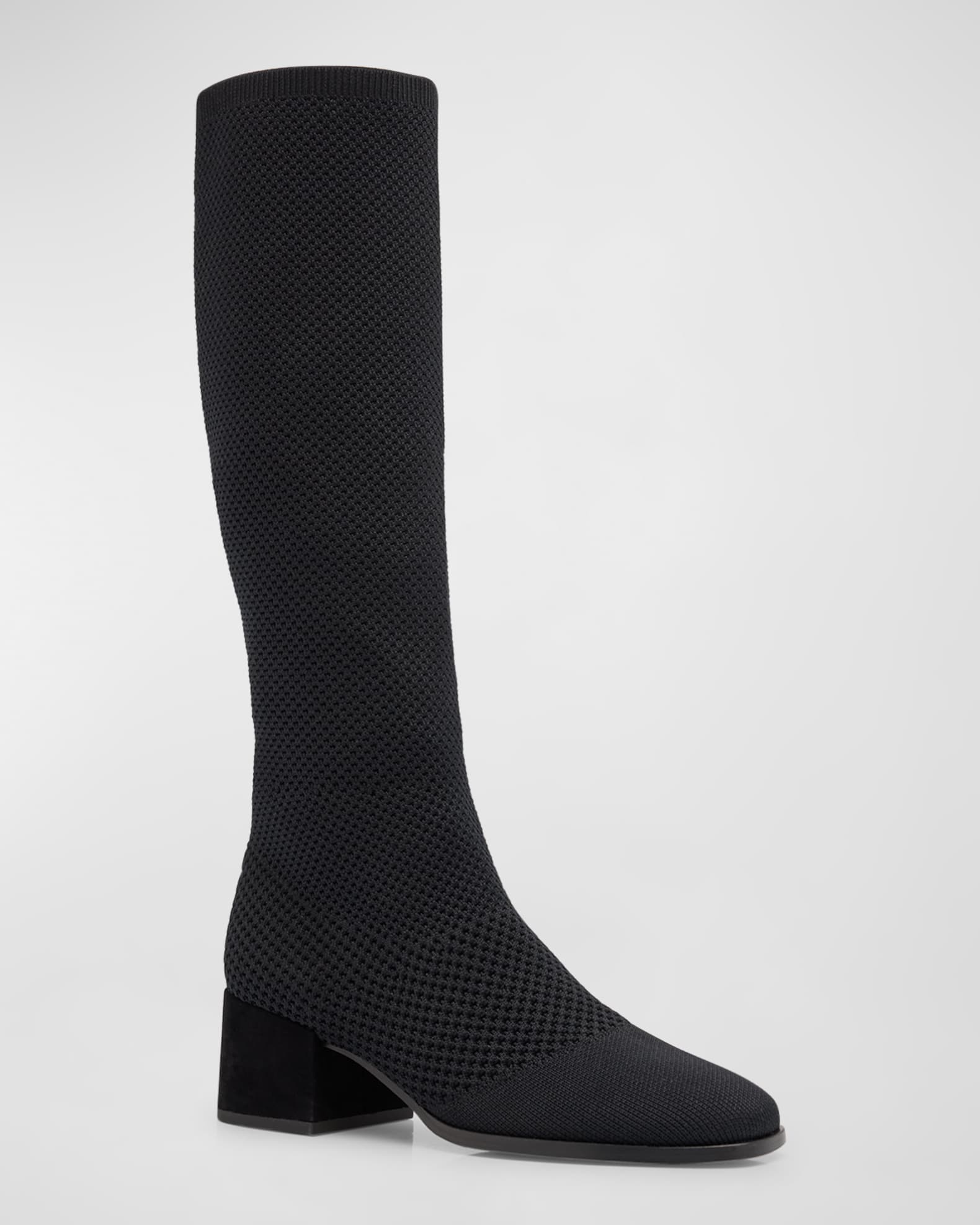 Eileen Fisher Paziz Knee High Stretch Knit Boots Neiman Marcus