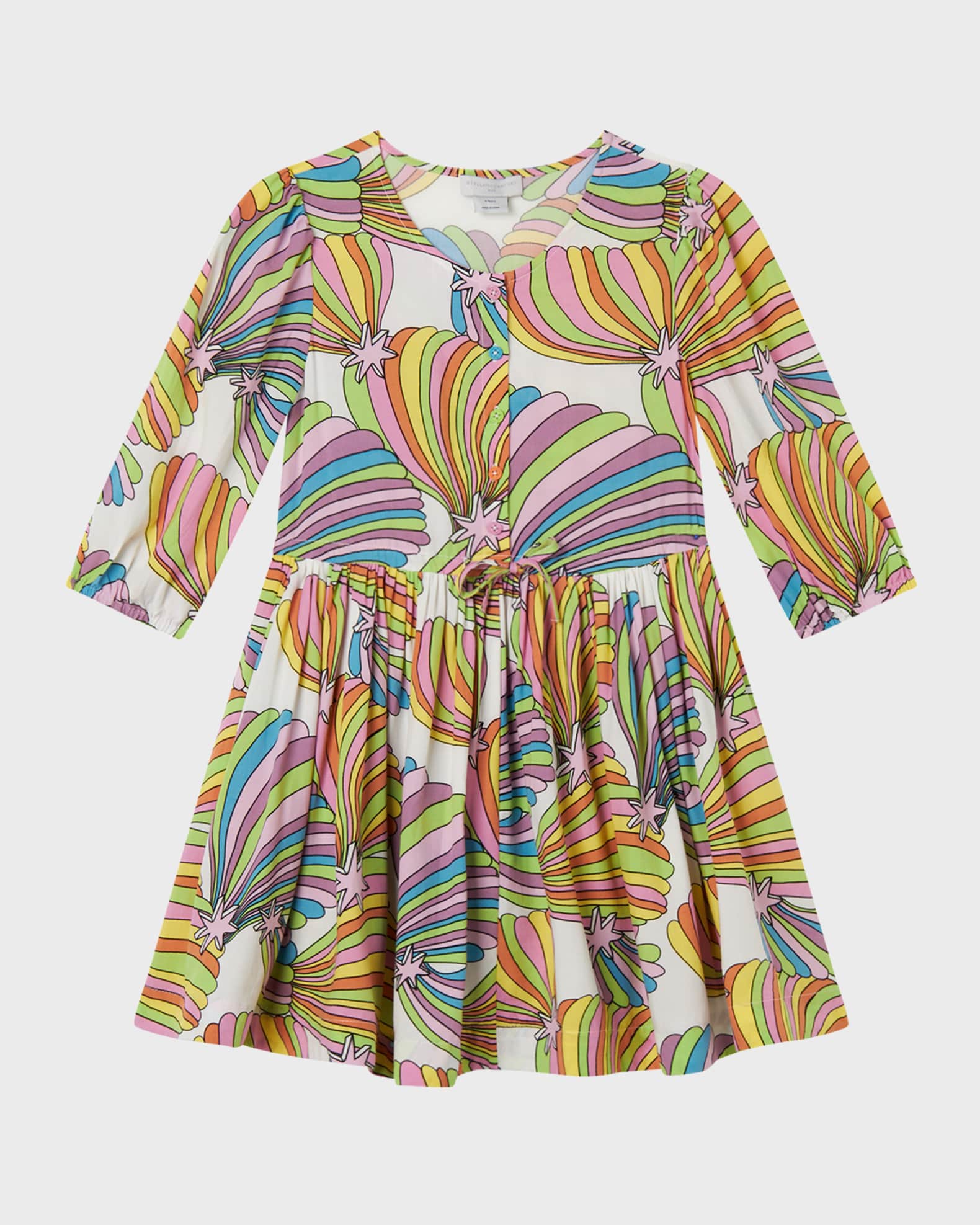 Girl s Vibrant Graphic Printed Dress Size 4 8