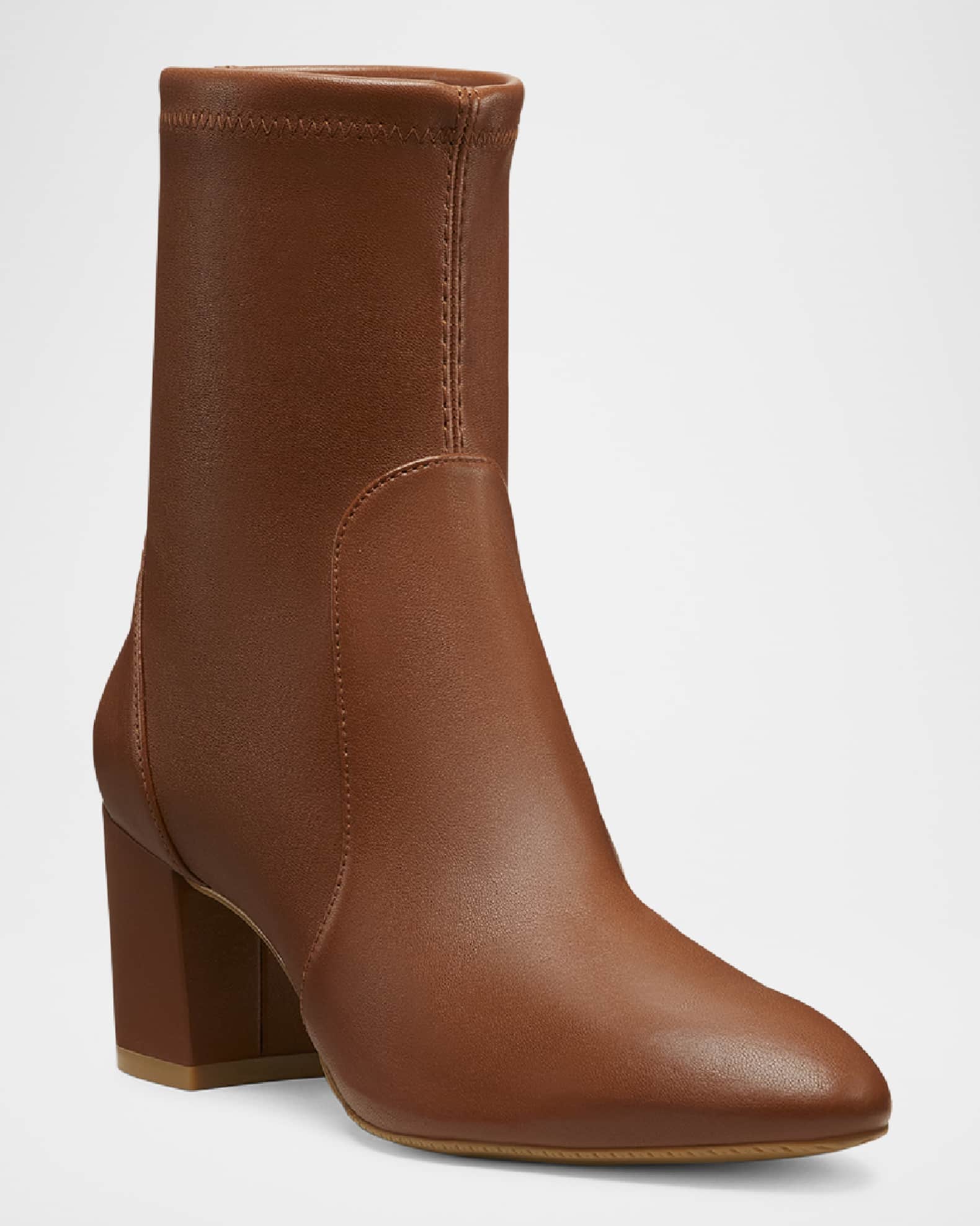 Yuliana Stretch Leather Booties 1