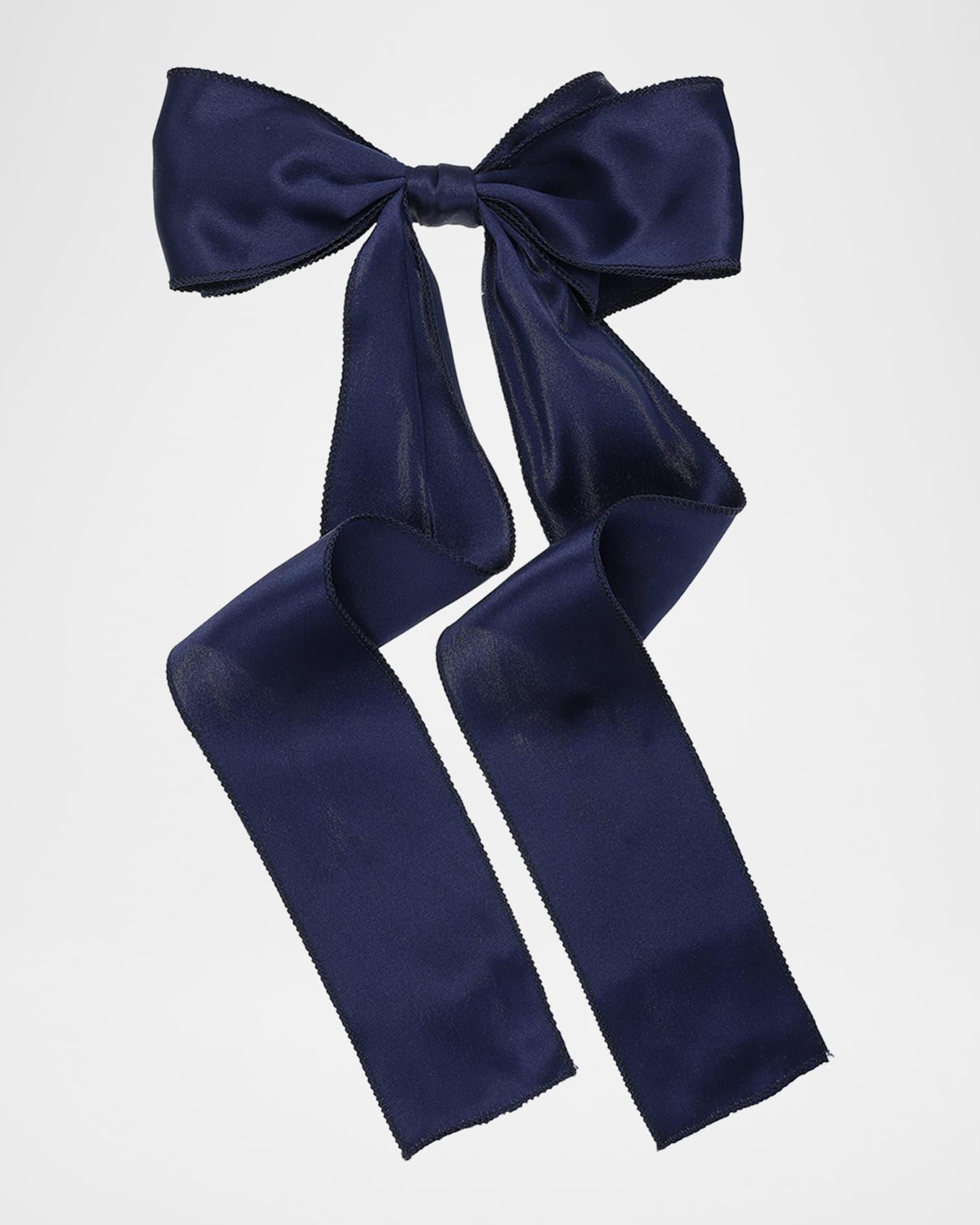 Long Satin Bow Barrette 0