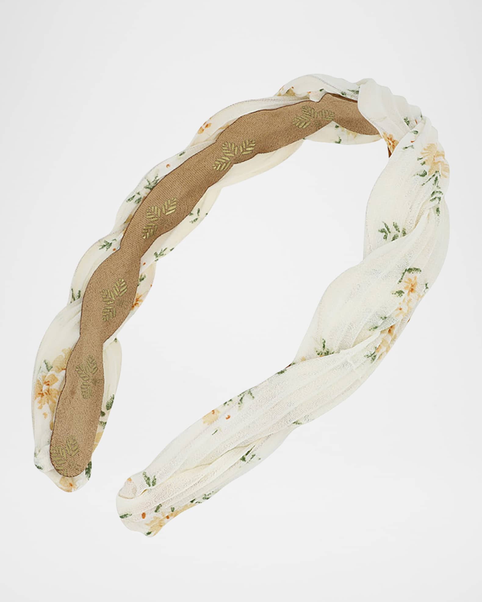 Macie Twisted Flower-Print Headband 0