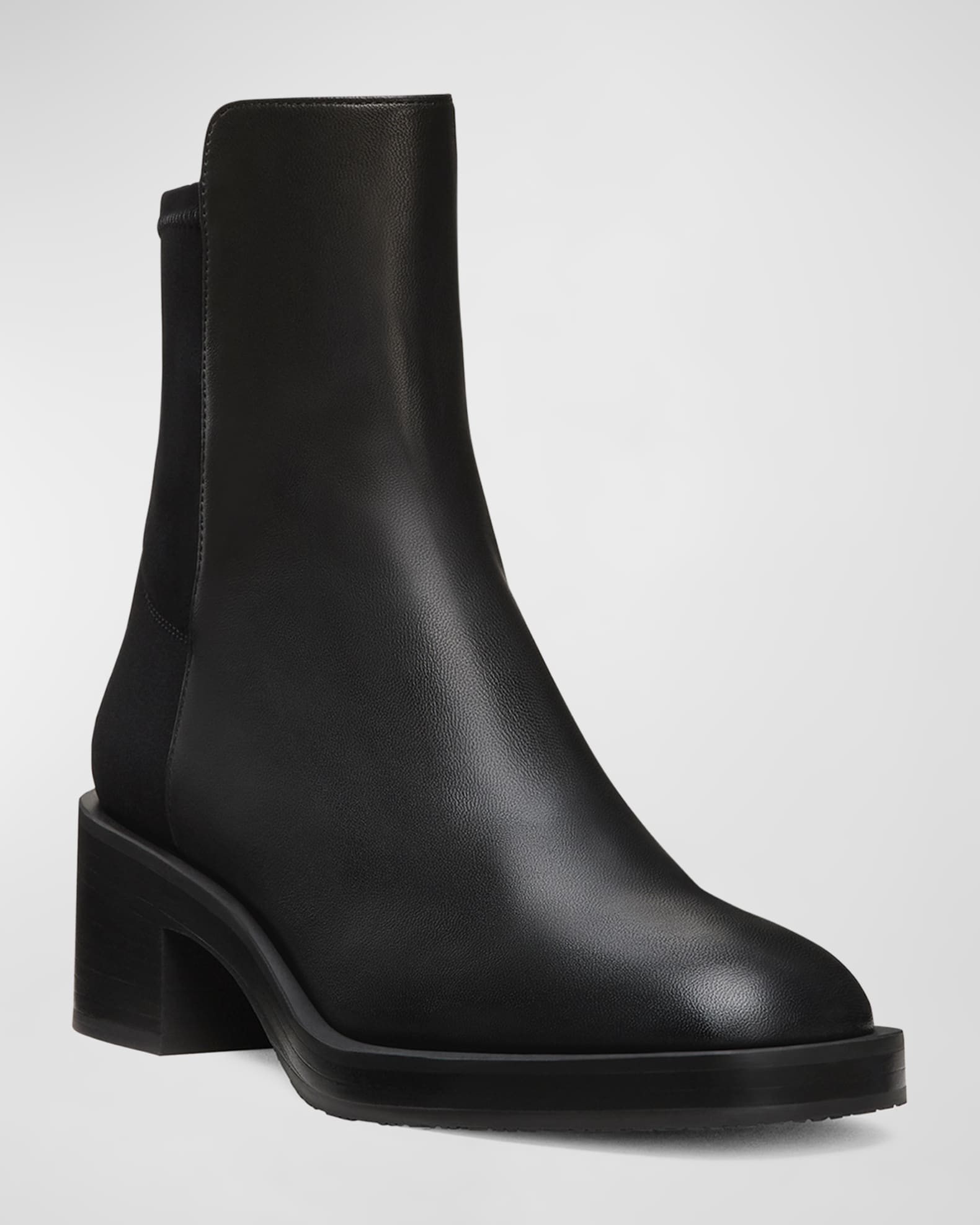 Stuart Weitzman Kaia Stretch Leather Ankle Booties Neiman Marcus