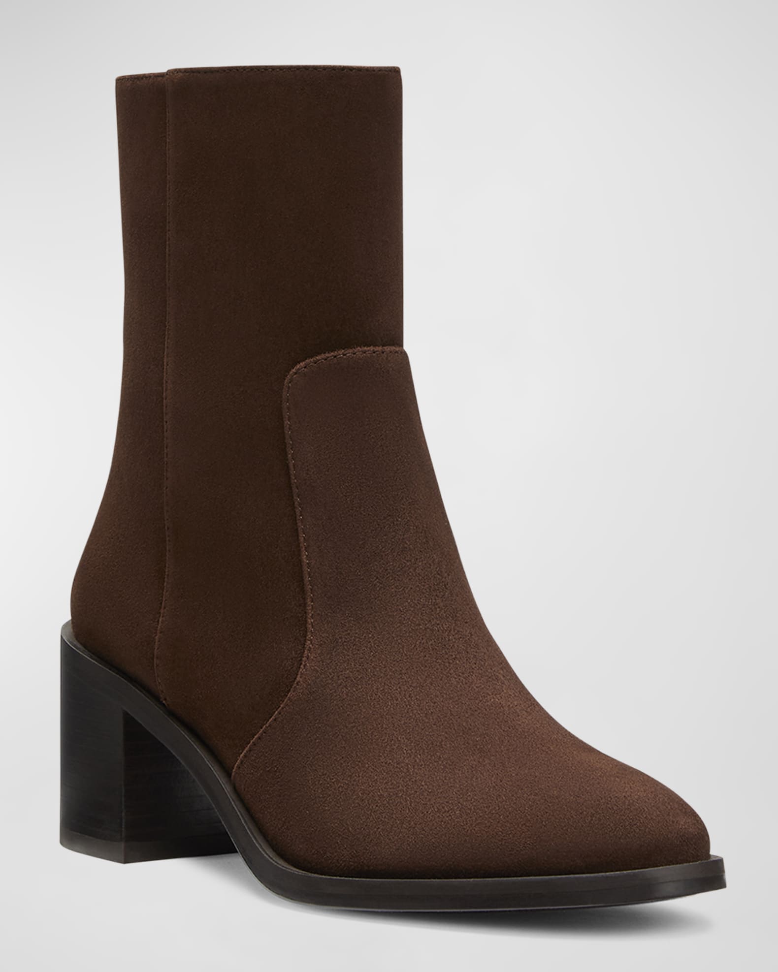 Esme Suede Zip Booties Neiman Marcus