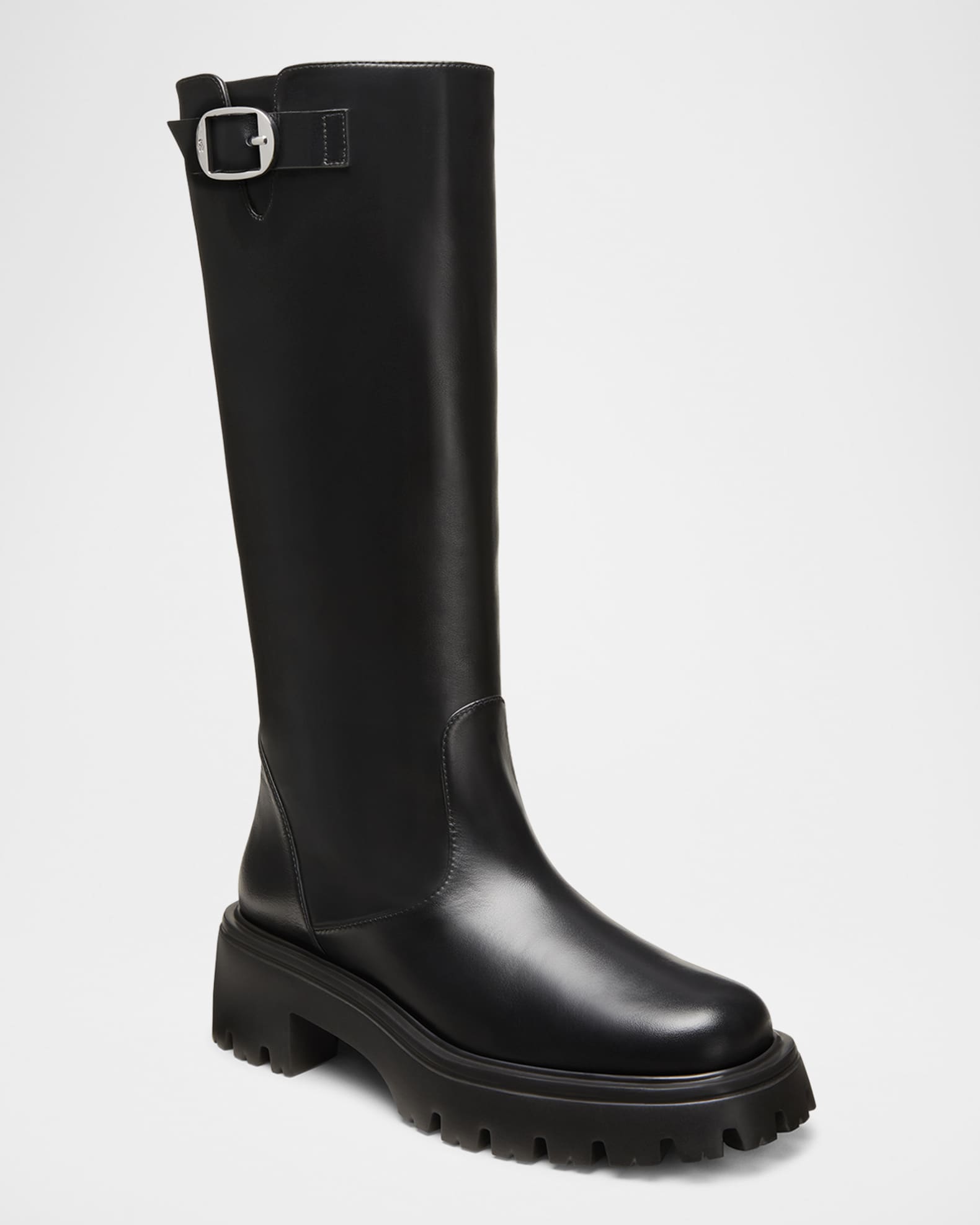 Emerson Leather Buckle Biker Boots 1