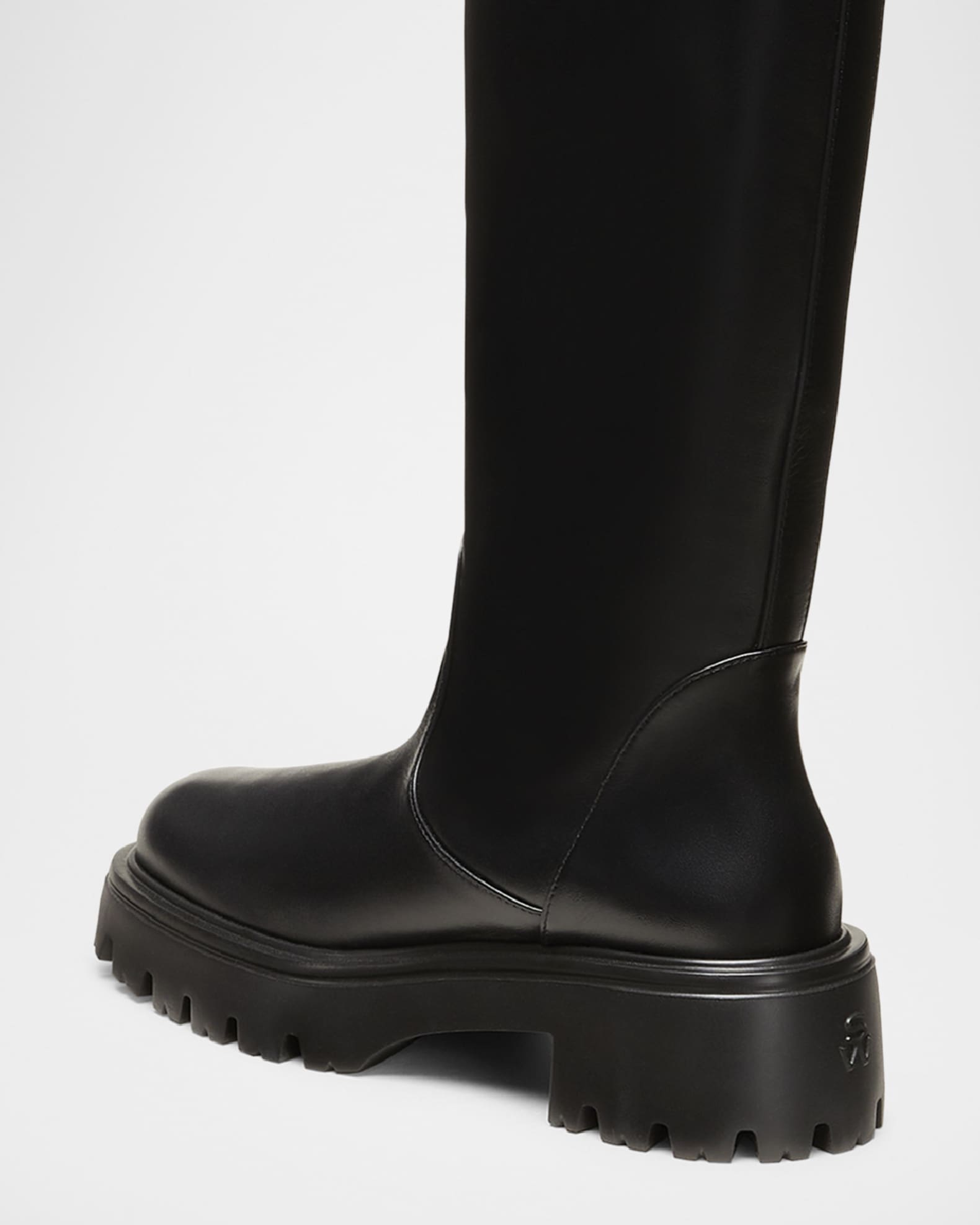 Stuart Weitzman Emerson Leather Buckle Biker Boots Neiman Marcus