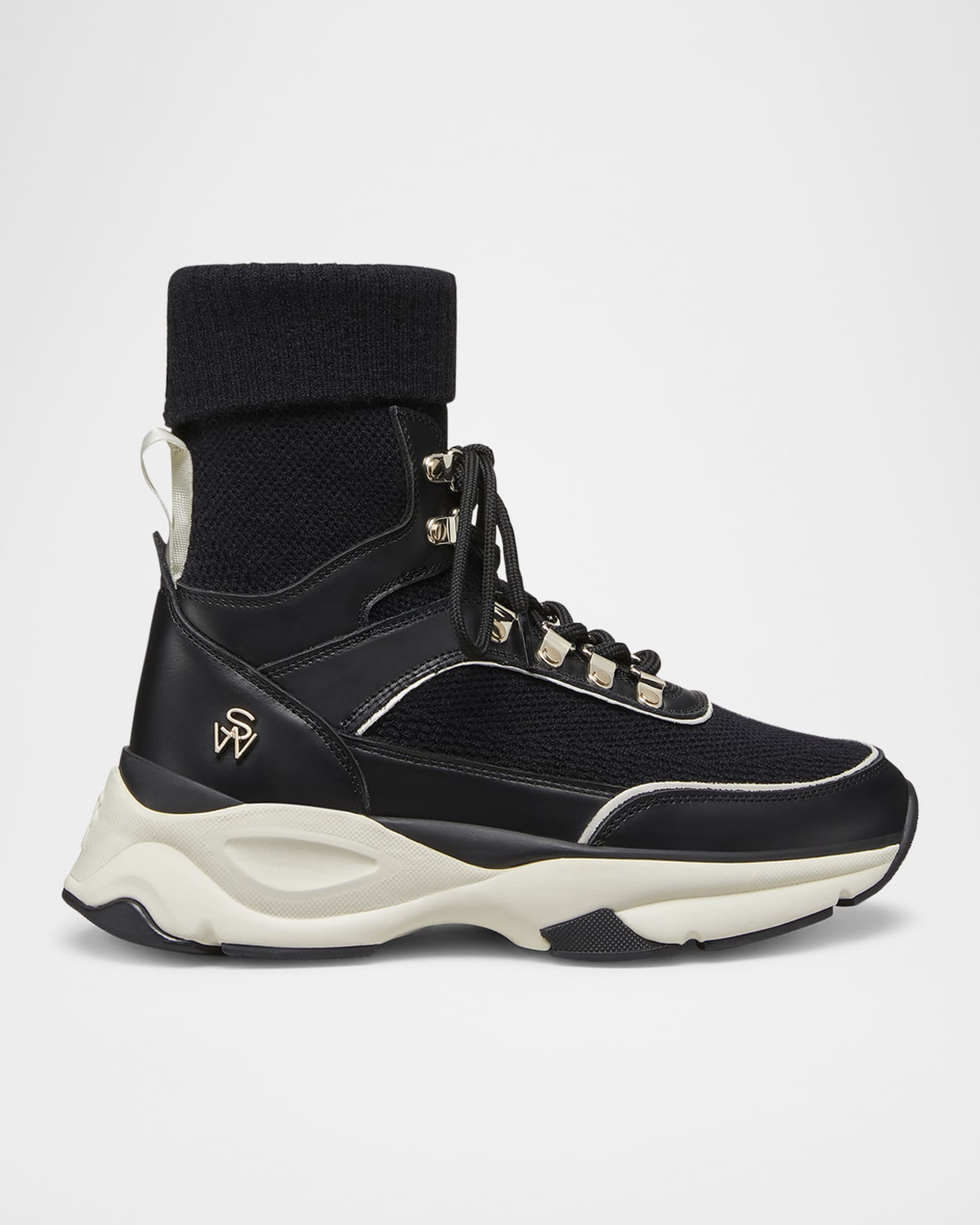 SW High-Top Leather Hiker Trainer Sneakers 0
