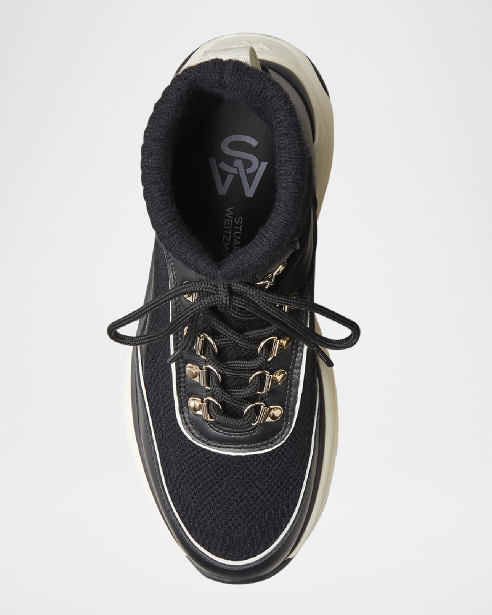 SW High Top Leather Hiker Trainer Sneakers