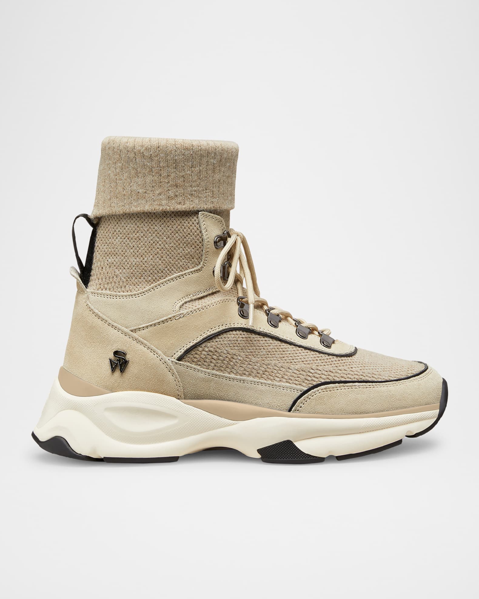 SW High-Top Leather Hiker Trainer Sneakers 0